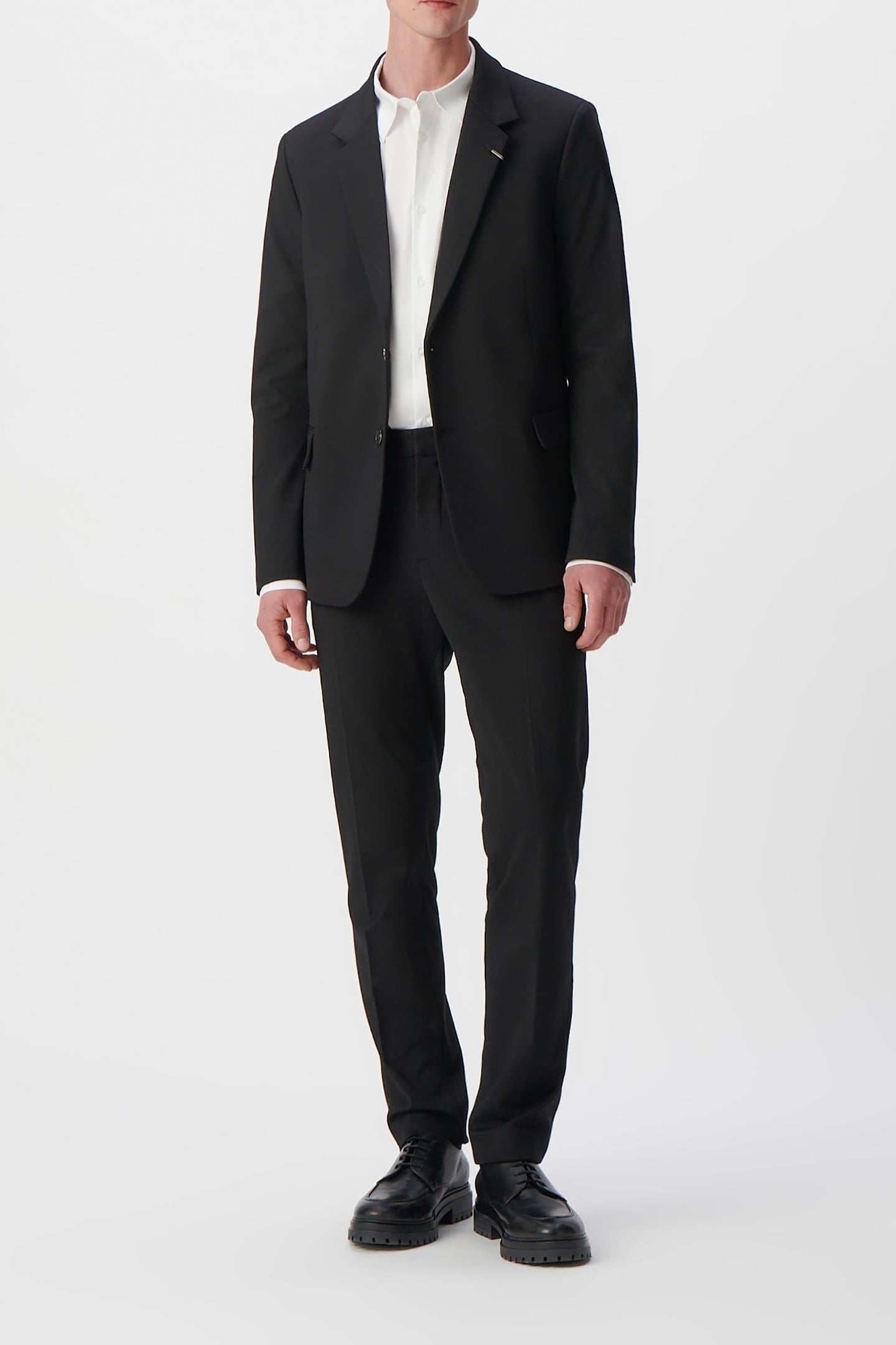 BLACK MILANO KNIT LOOSE SUIT JACKET 1