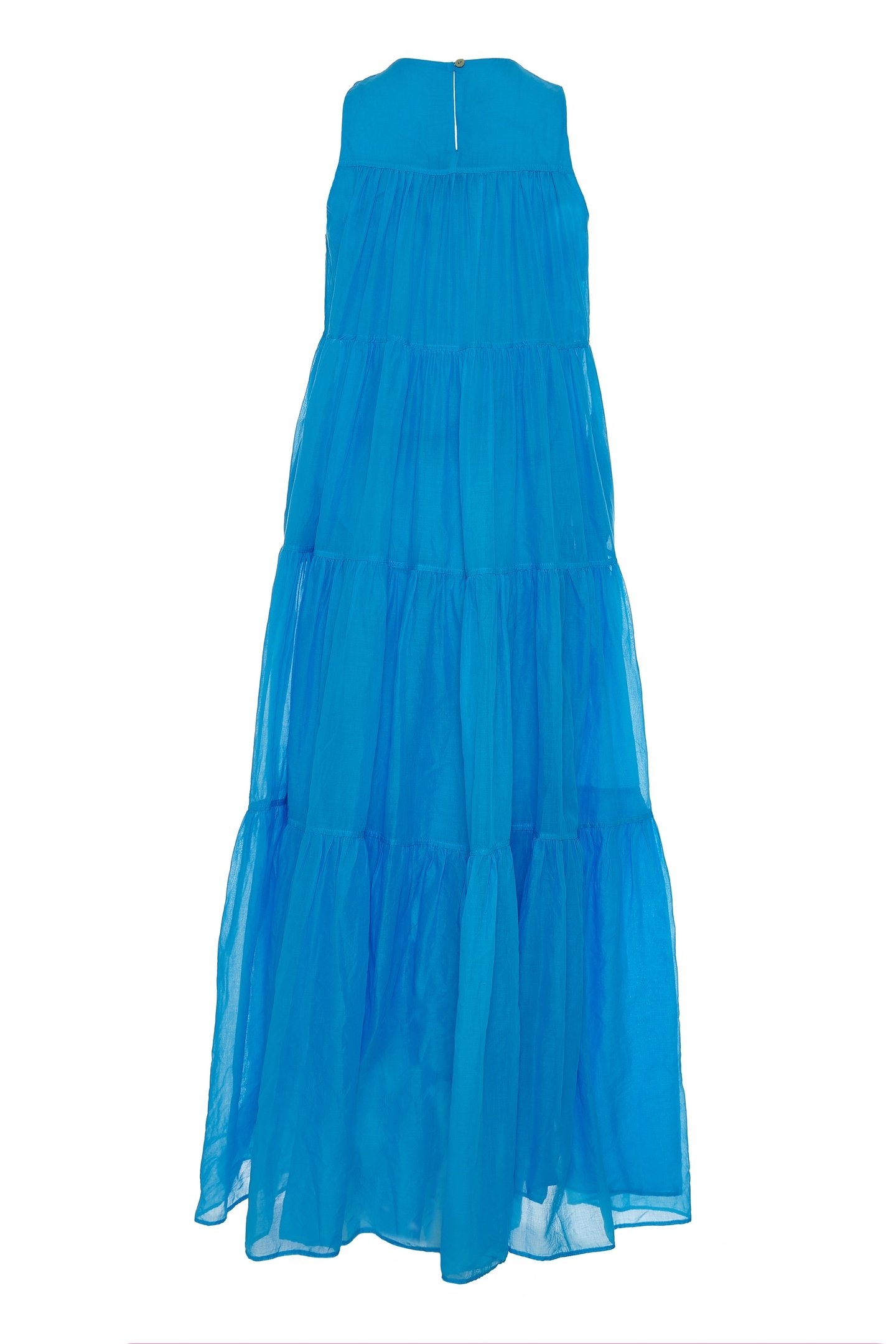 LACK LONG DRESS VOILE CYAN 2