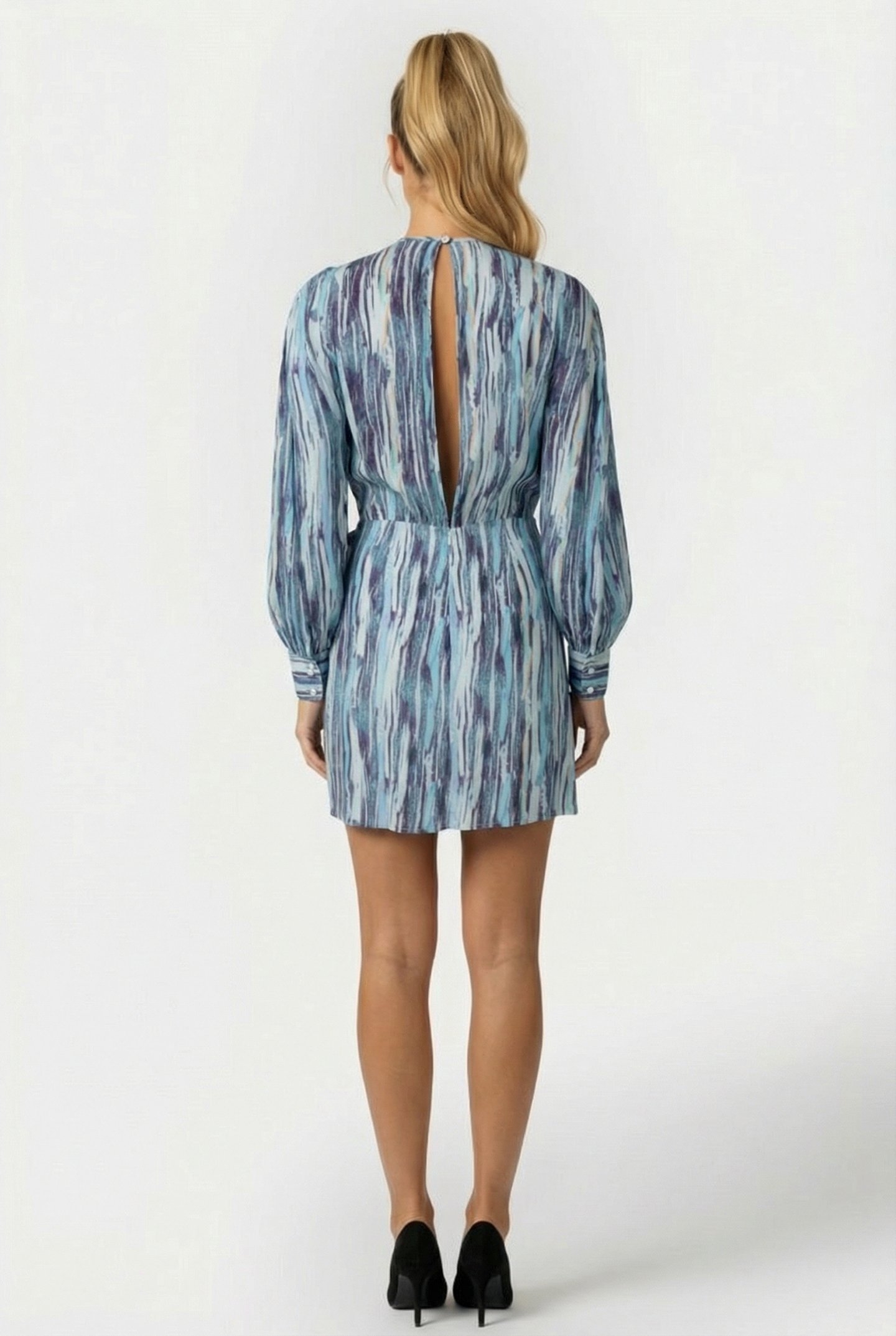 ISIARI DRESS MIXED BLUE 2