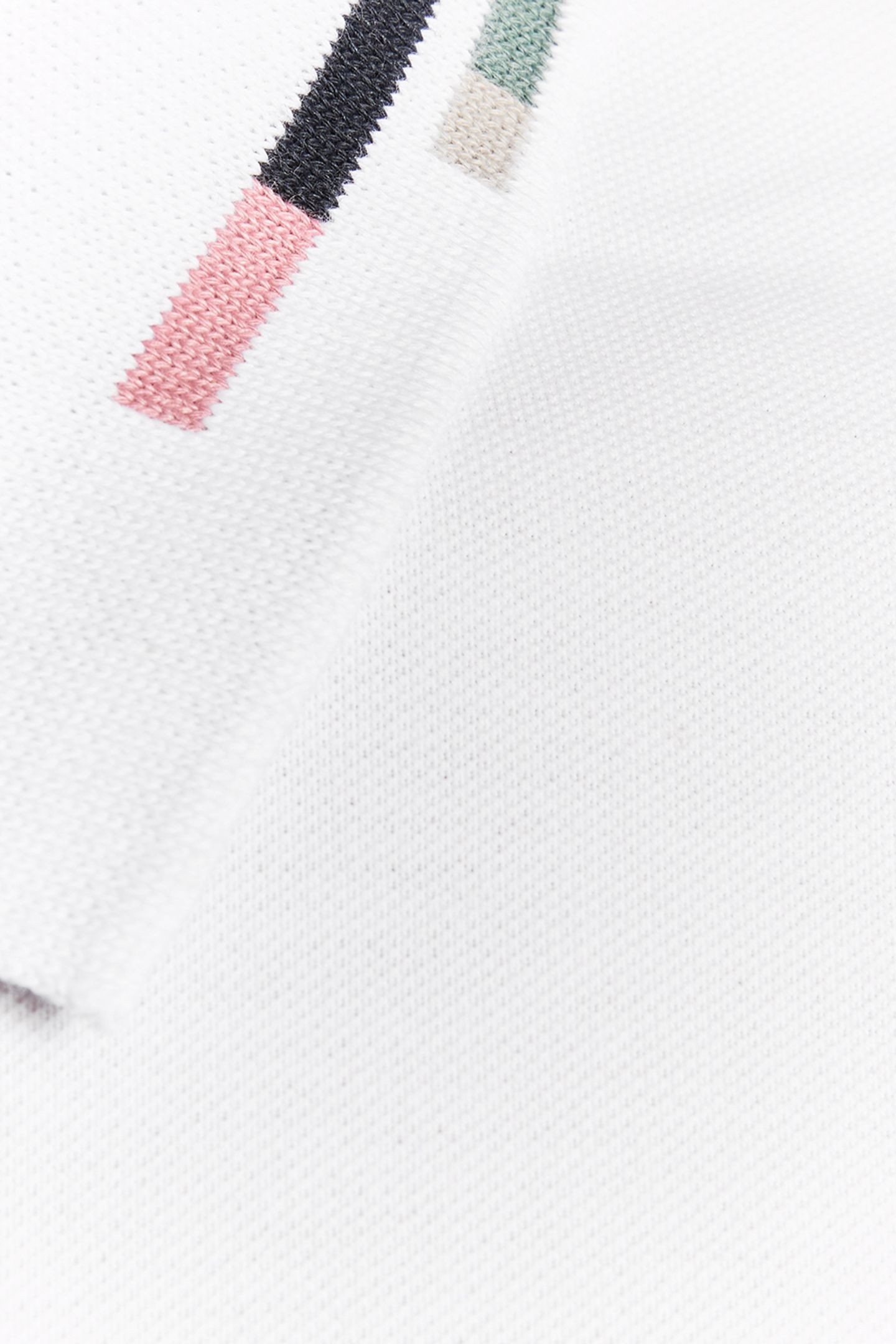 STRIPED TIPPED POLO SHIRT WHITE/DARK NAVY 5