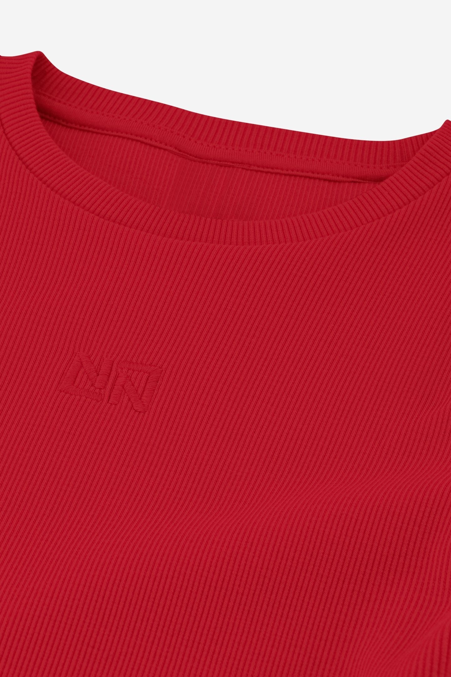 SYLVIA RIB DRESS SCARLET 4