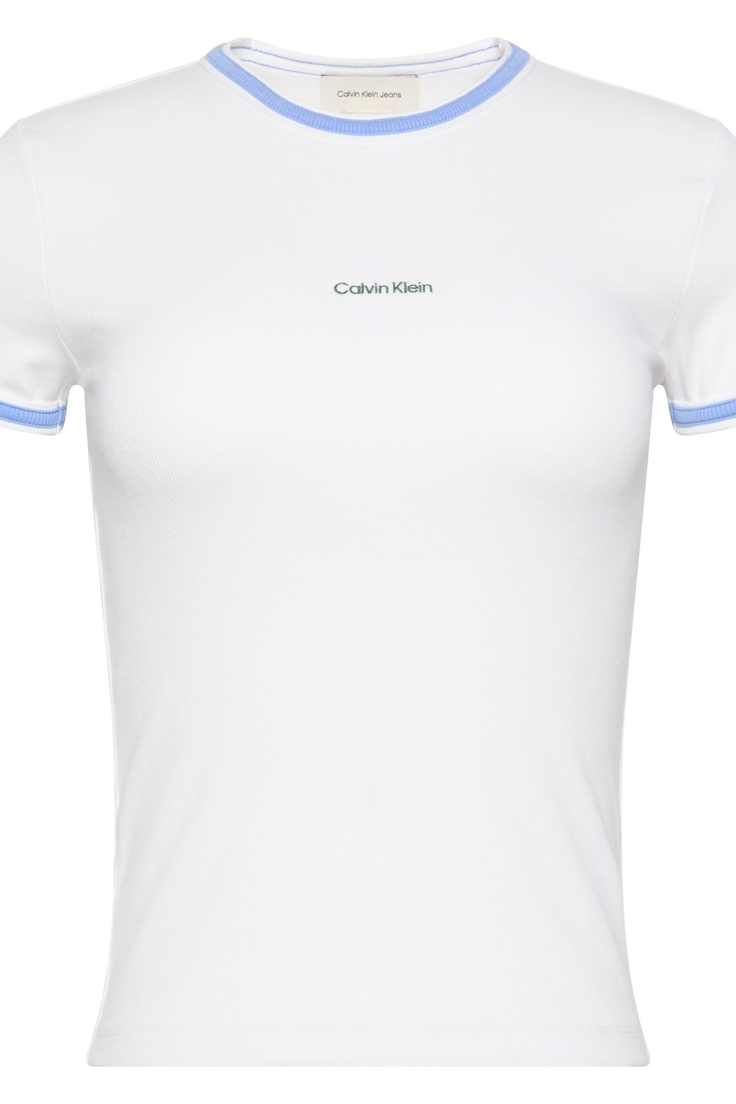 SS COLOR BLOCK COTTON TEE BRILLIANT WHITE 2