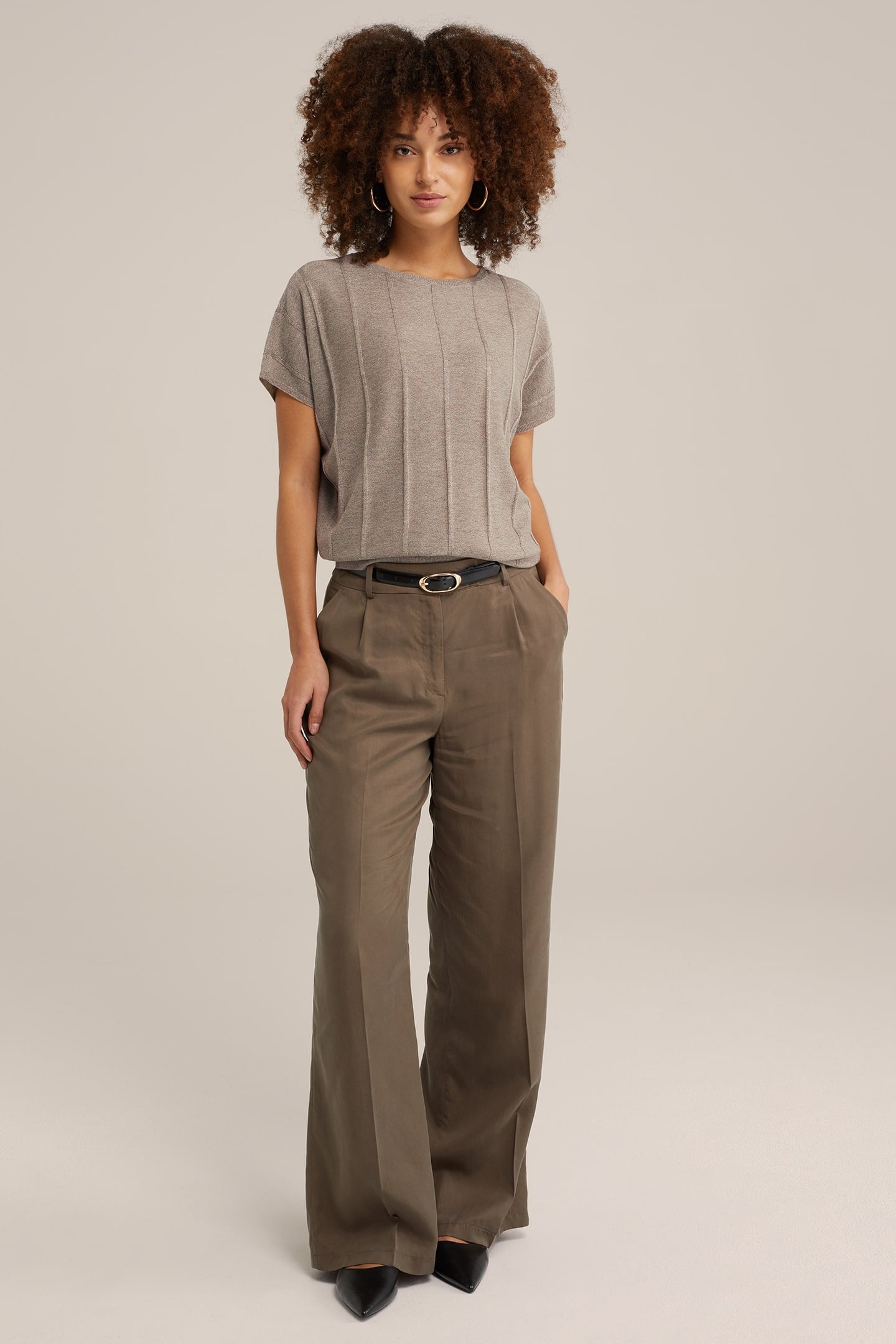 KNITTED PULLOVER LIGHT BROWN 2