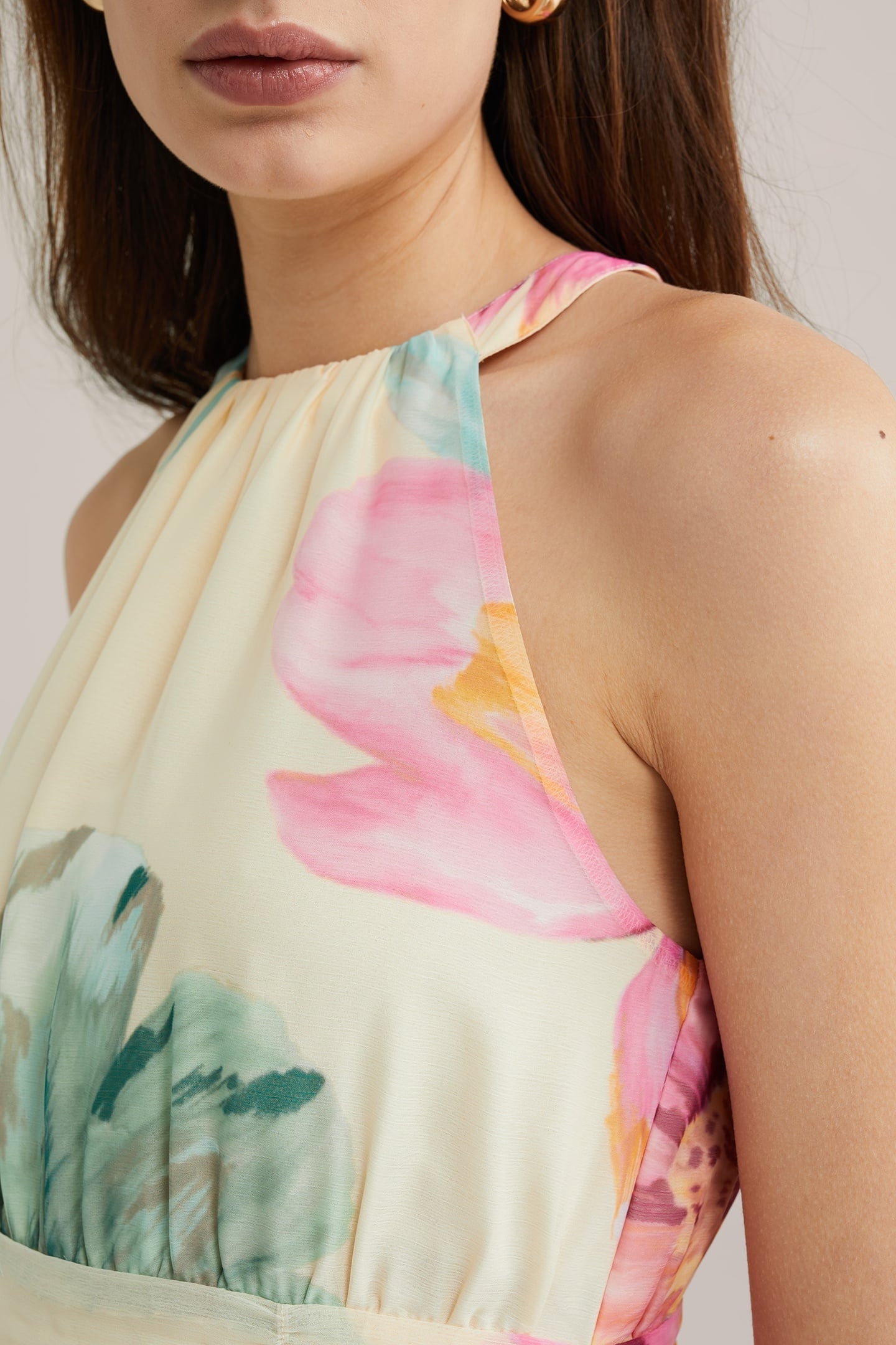 DRESS MAXI LENGTH LIGHT YELLOW 8