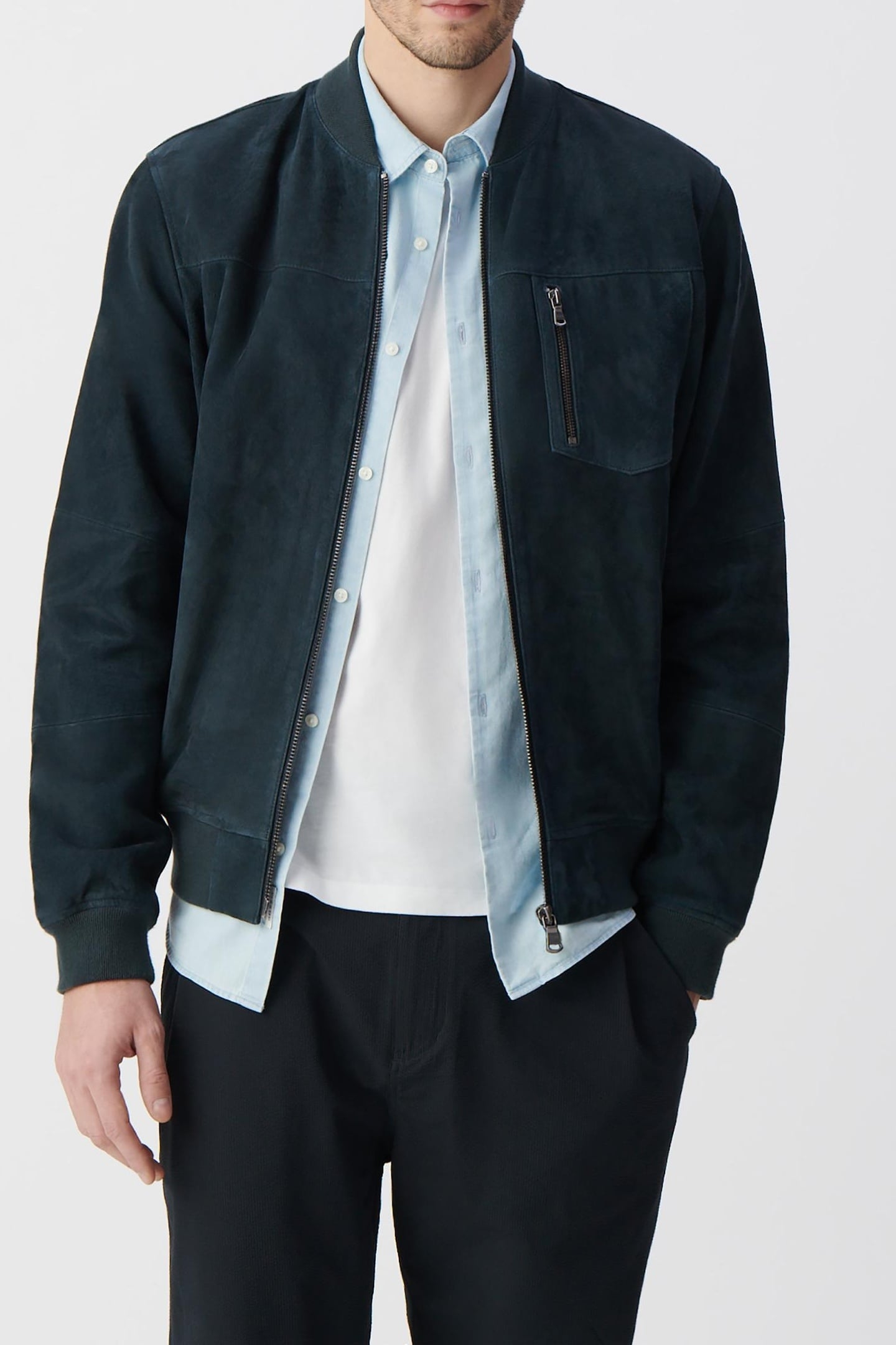 INK SUEDE BOMBER JACKET 2