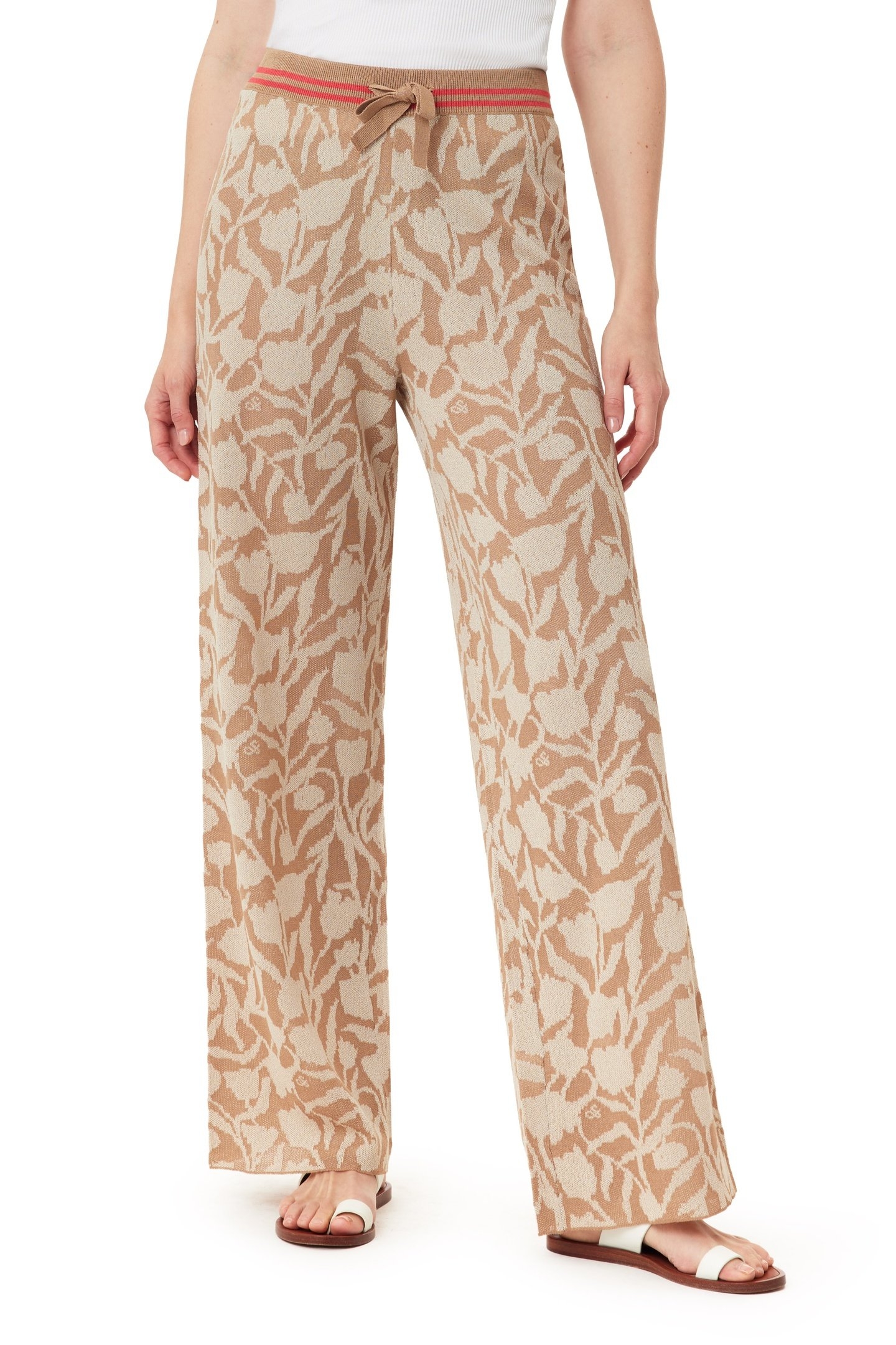 DRAWSTRING PANT OATMEAL HEATHER TULIPS 1