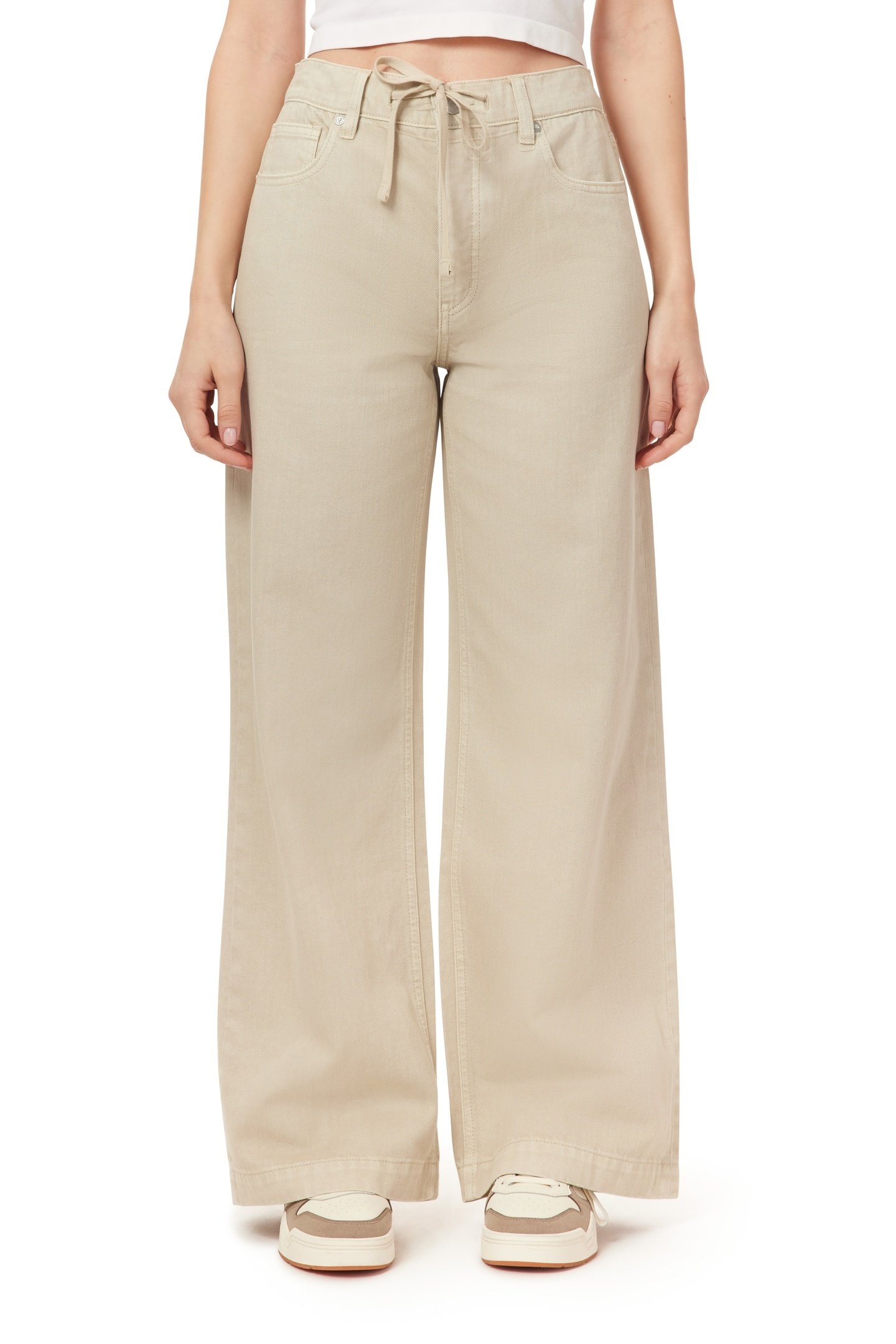 DRAWSTRING WIDE LEG OYSTER GRAY 3