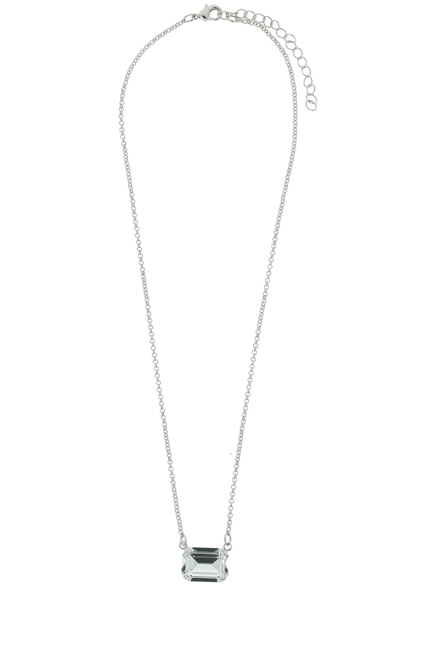 LADY DI NECKLACE RHODIUM CRYSTAL 1