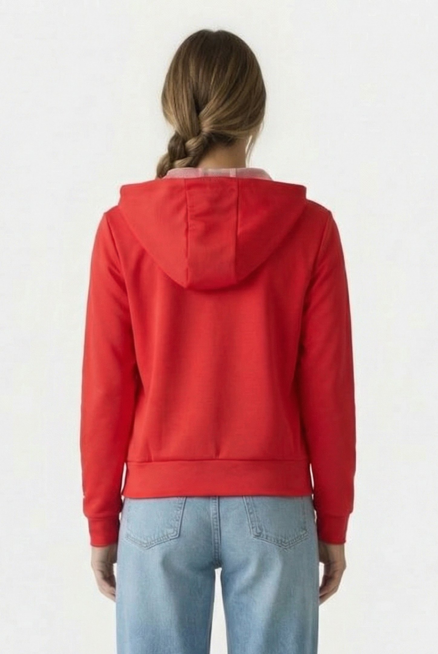 WOMAN HOODIE FULL ZIP A-AFW817S23 POPPY RED 17 1664 TPG 2