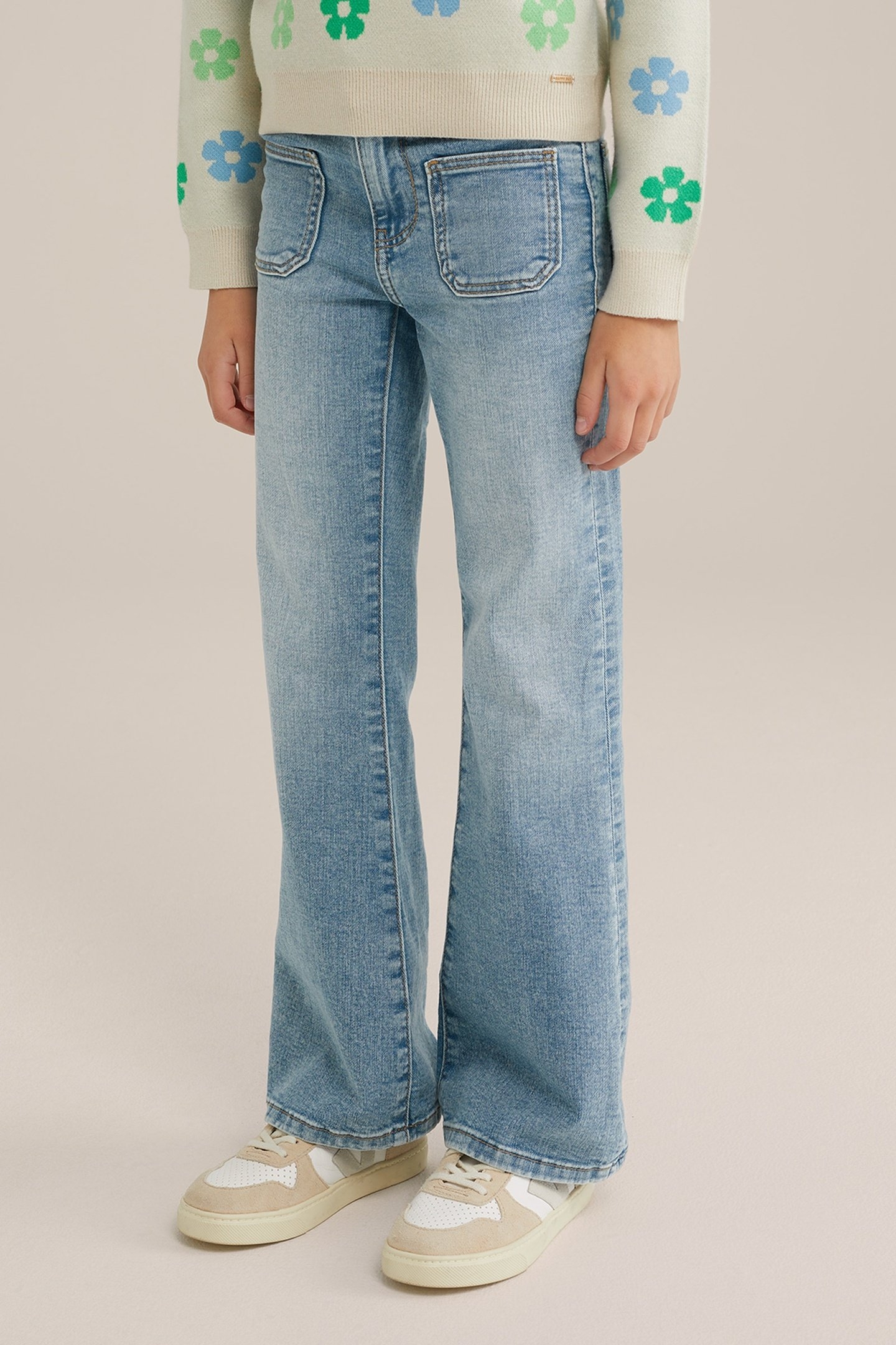 5-POCKET MID WAIST BLUE 1