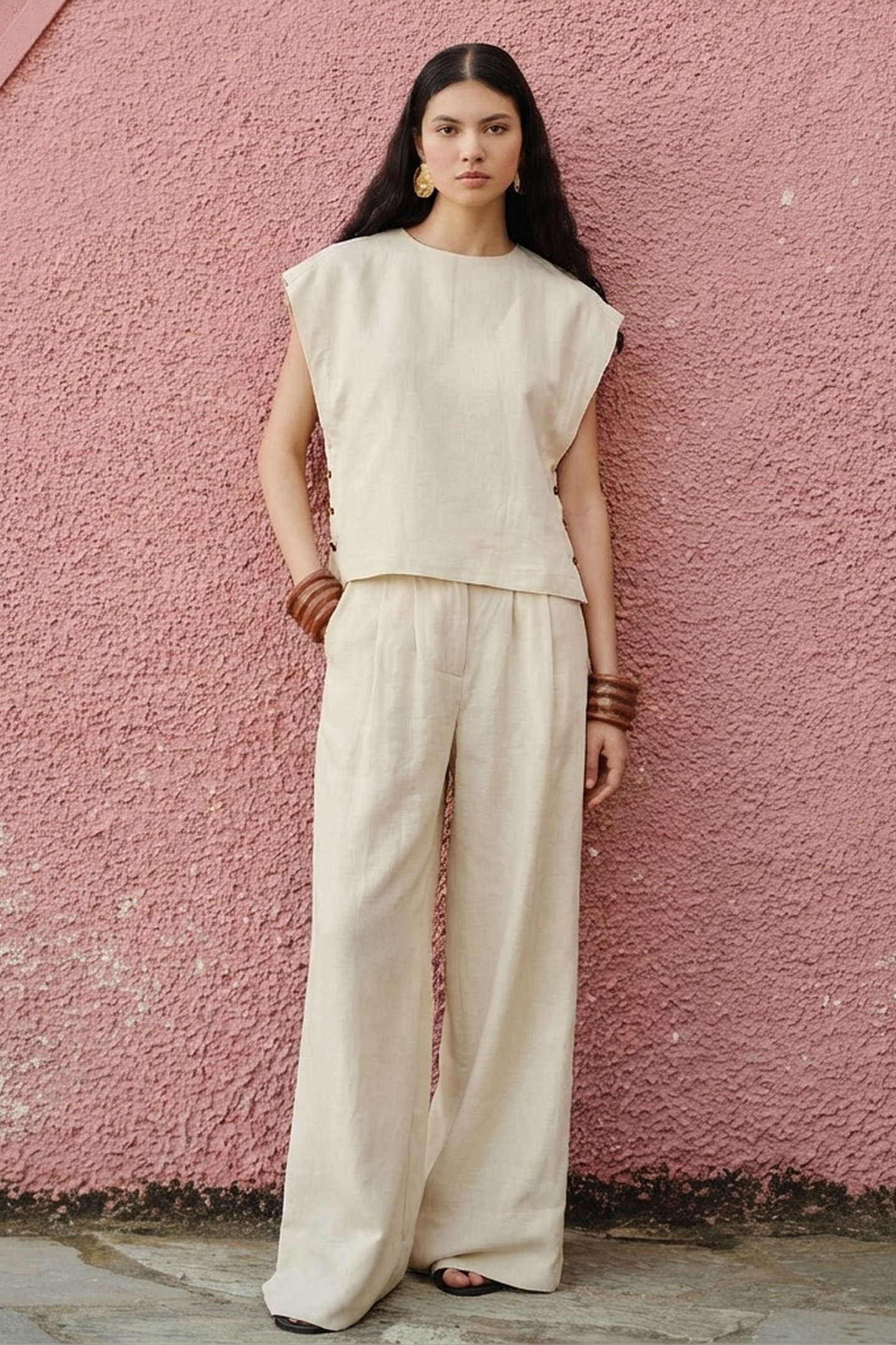 AGAPI BLOUSE LINO ECRU 1