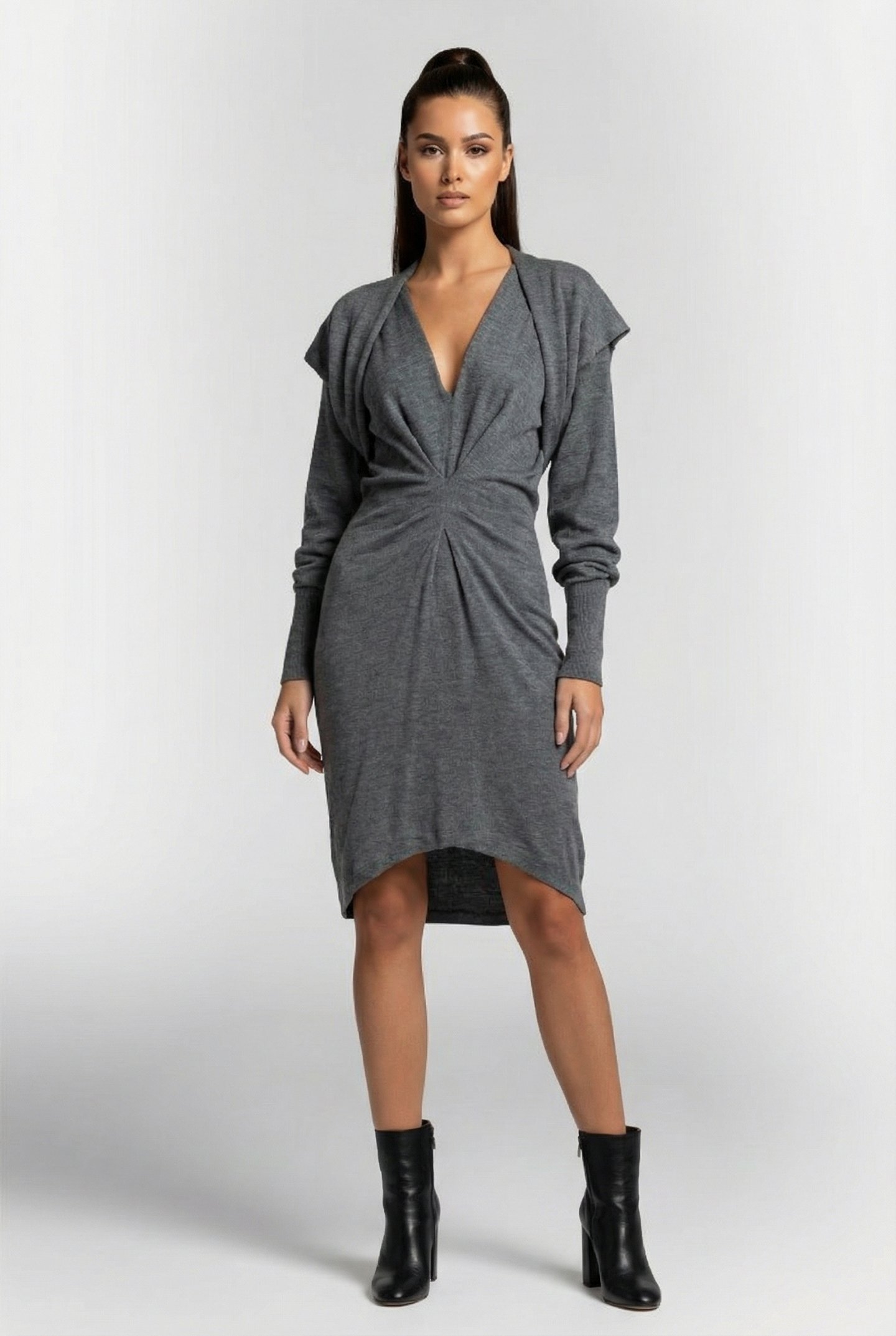 KAMILA DRESS MIXED GREY 1