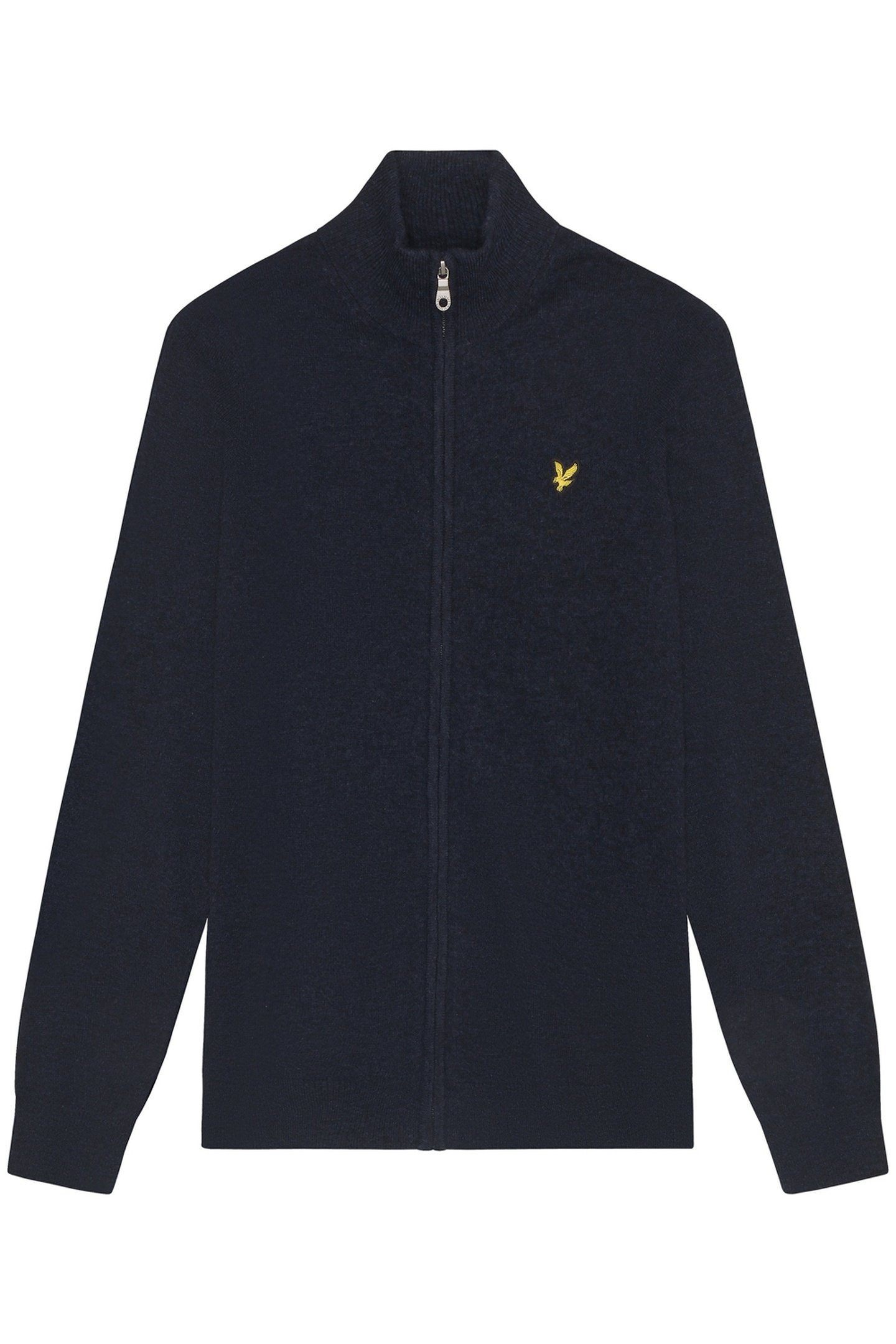 LAMBSWOOL BLEND ZIP THROUGH CARDIGAN DARK NAVY MARL 4