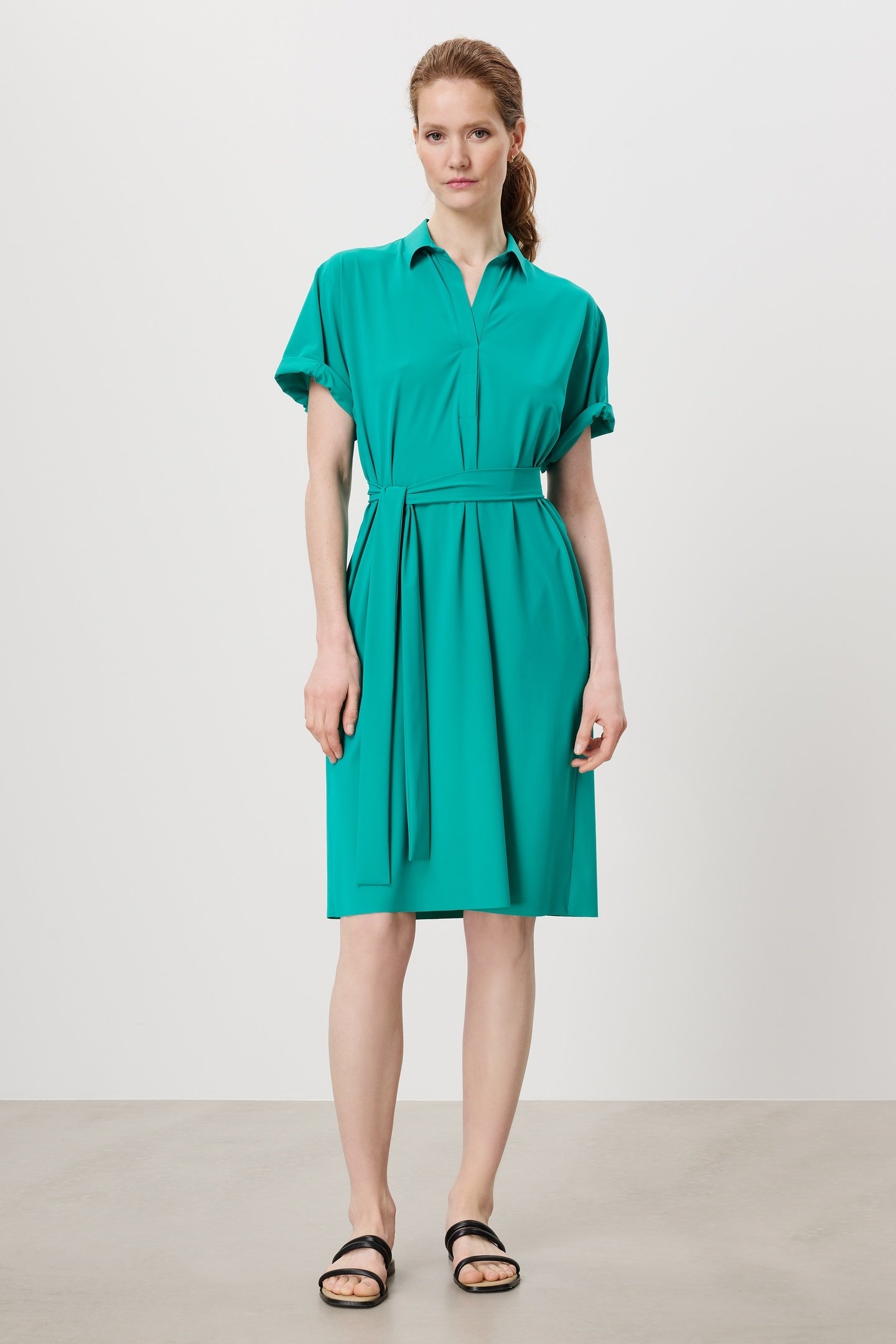CHESTER POLO DRESS CARIBBEAN GREEN 1