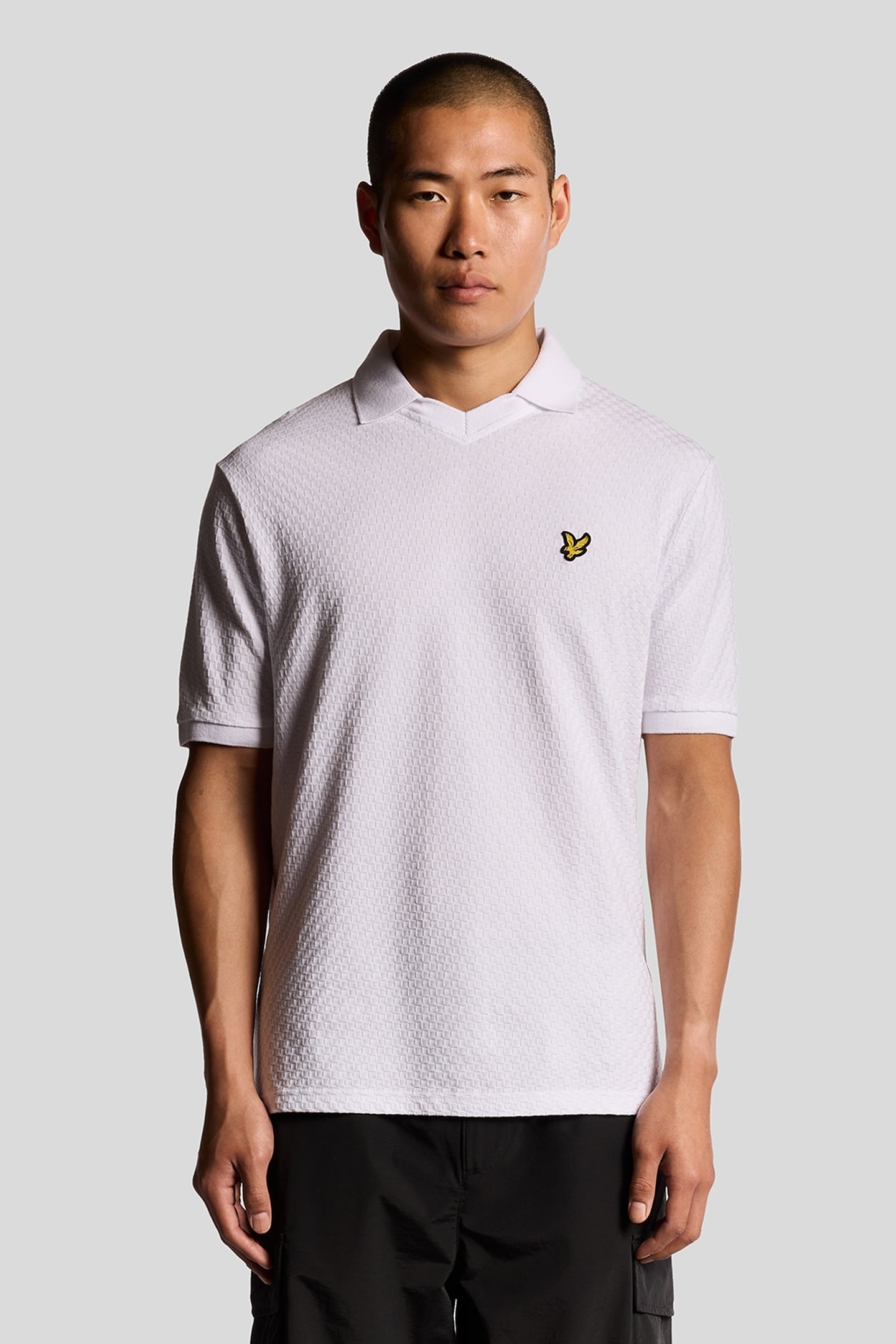 FOOTBALL COLLAR POLO SHIRT WHITE 2