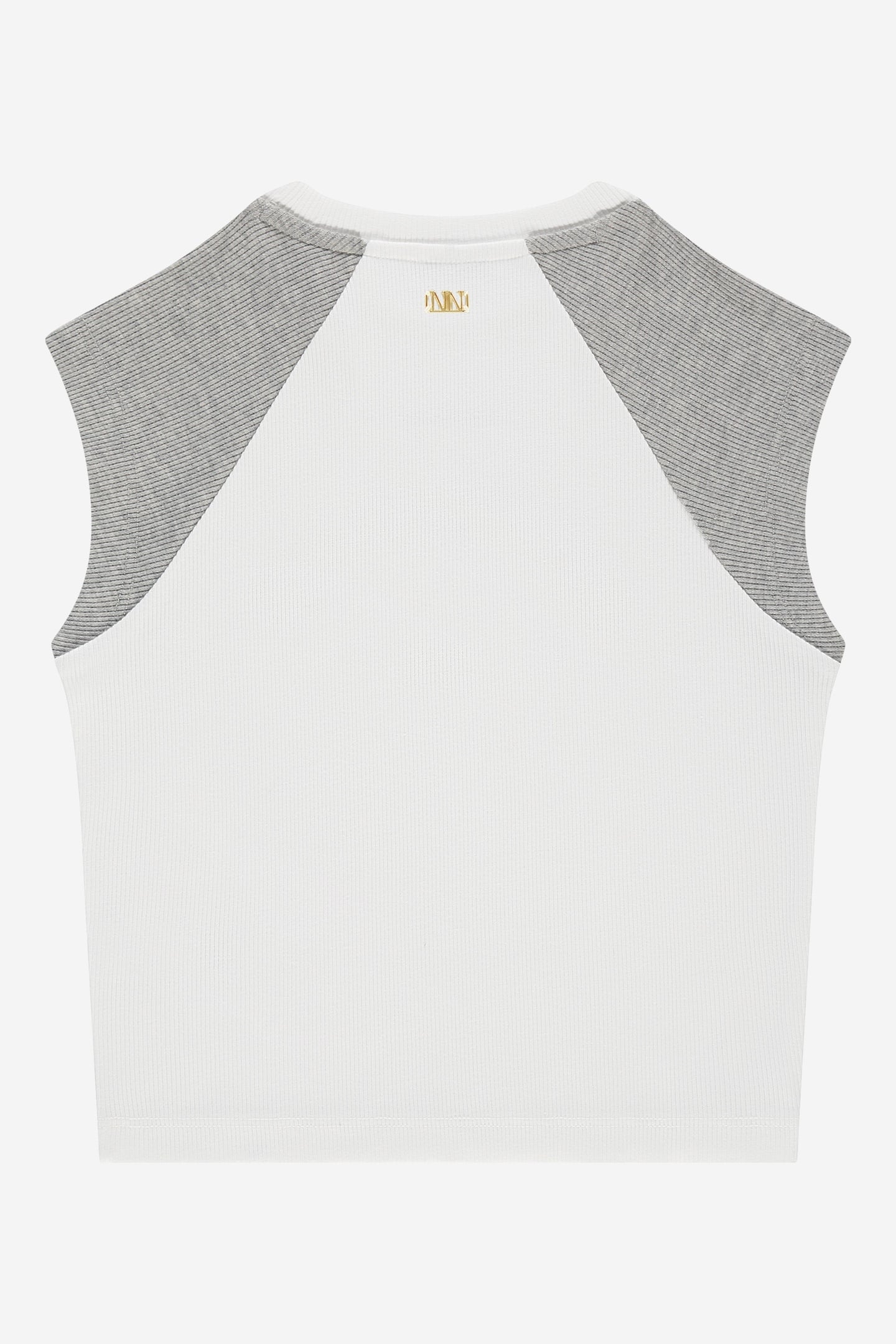 OFFICIALS RAGLAN RIB TOP OFF WHITE/LIGHT GREY MELANGE 2