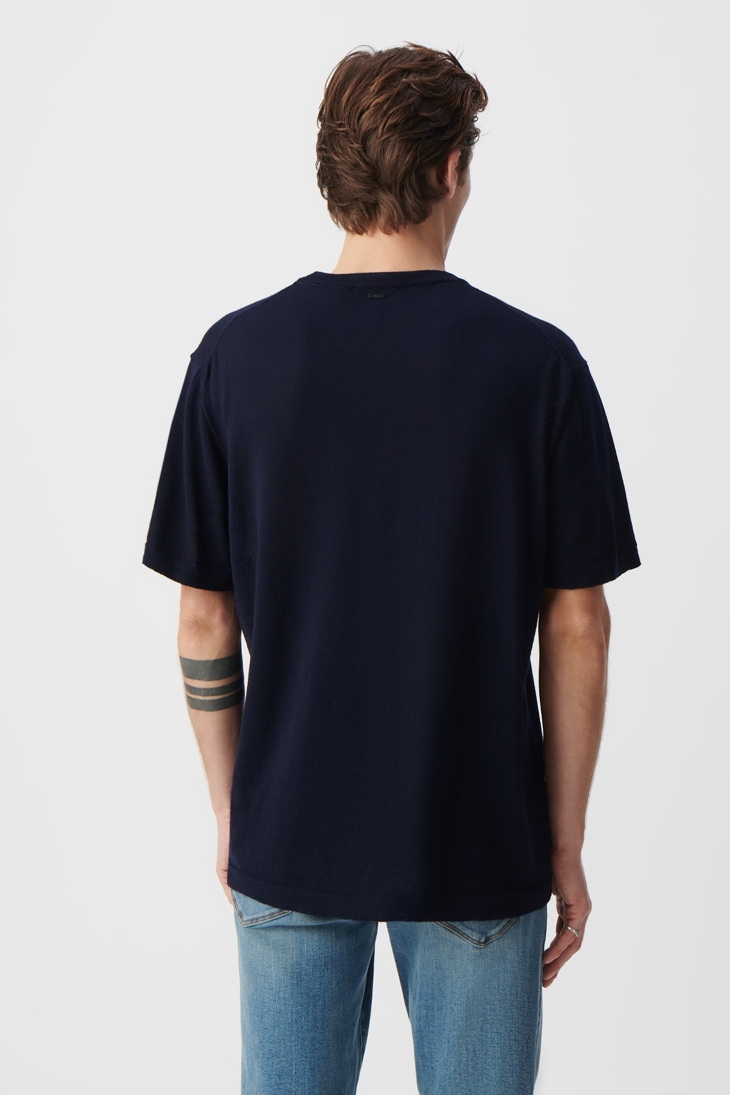 NAVY PURE WOOL KNIT T-SHIRT 3