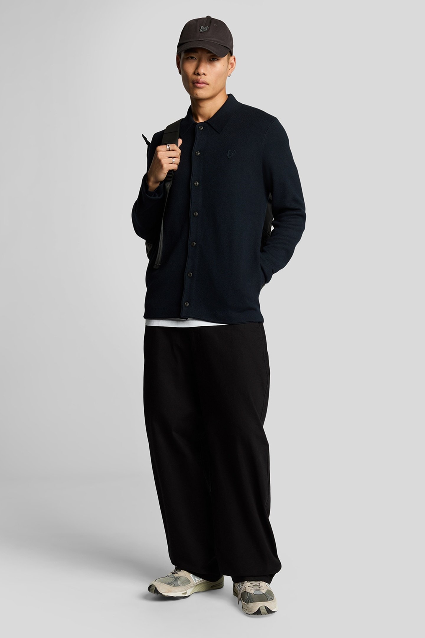 TONAL EAGLE DOUBLE KNIT SHIRT DARK NAVY 2