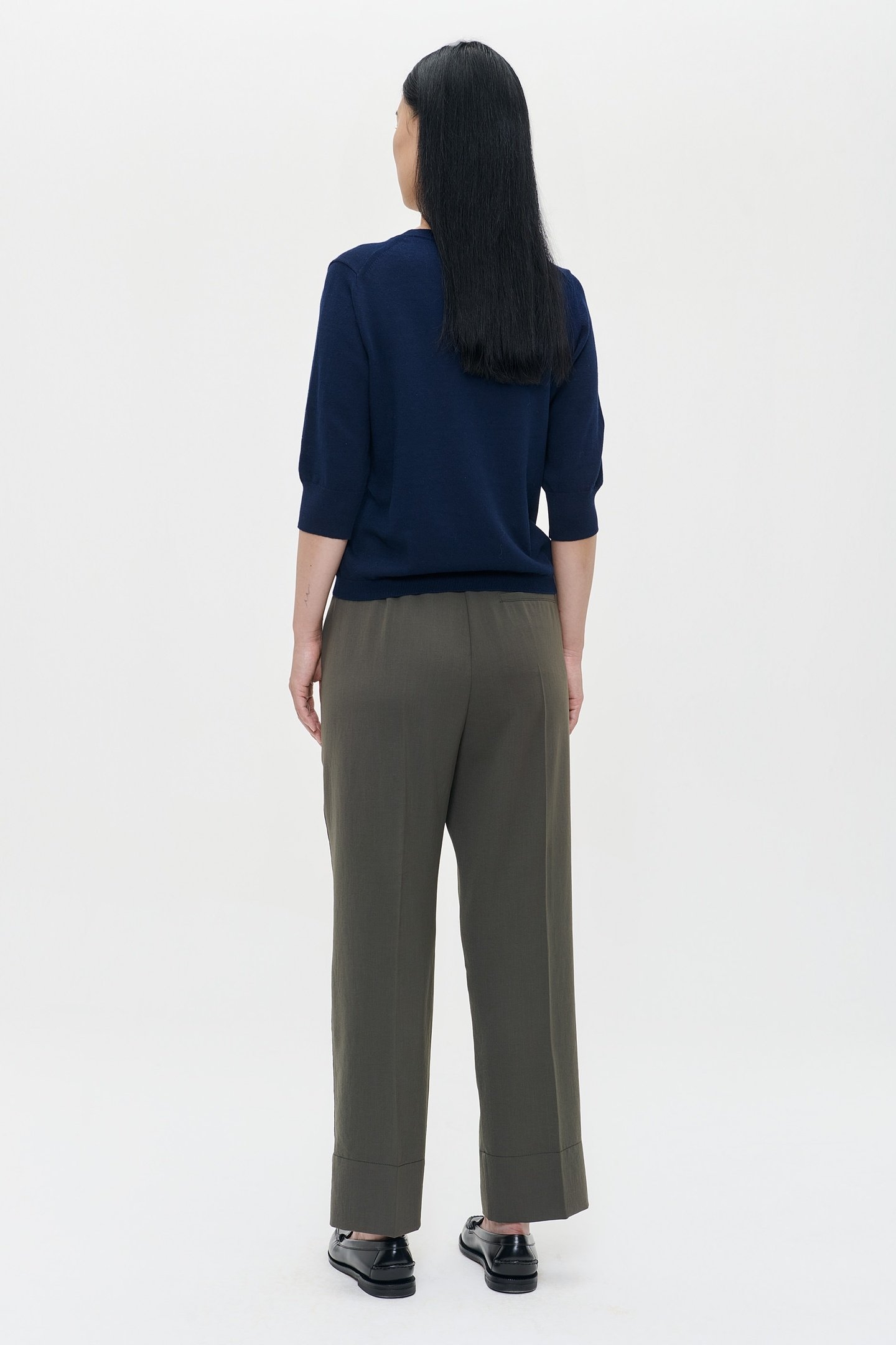 CASHMERE SHORT SLEEVE TOP DEEP BLUE 3