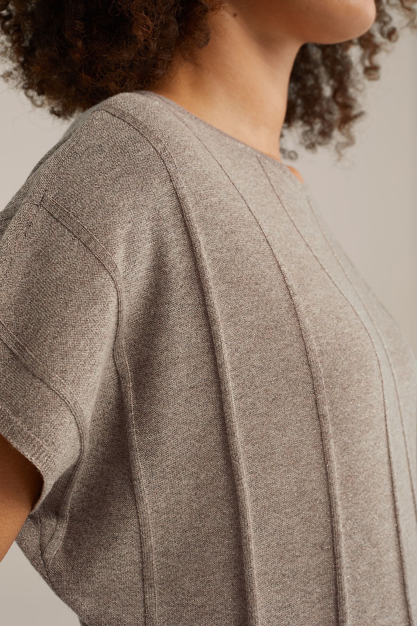 KNITTED PULLOVER LIGHT BROWN 5