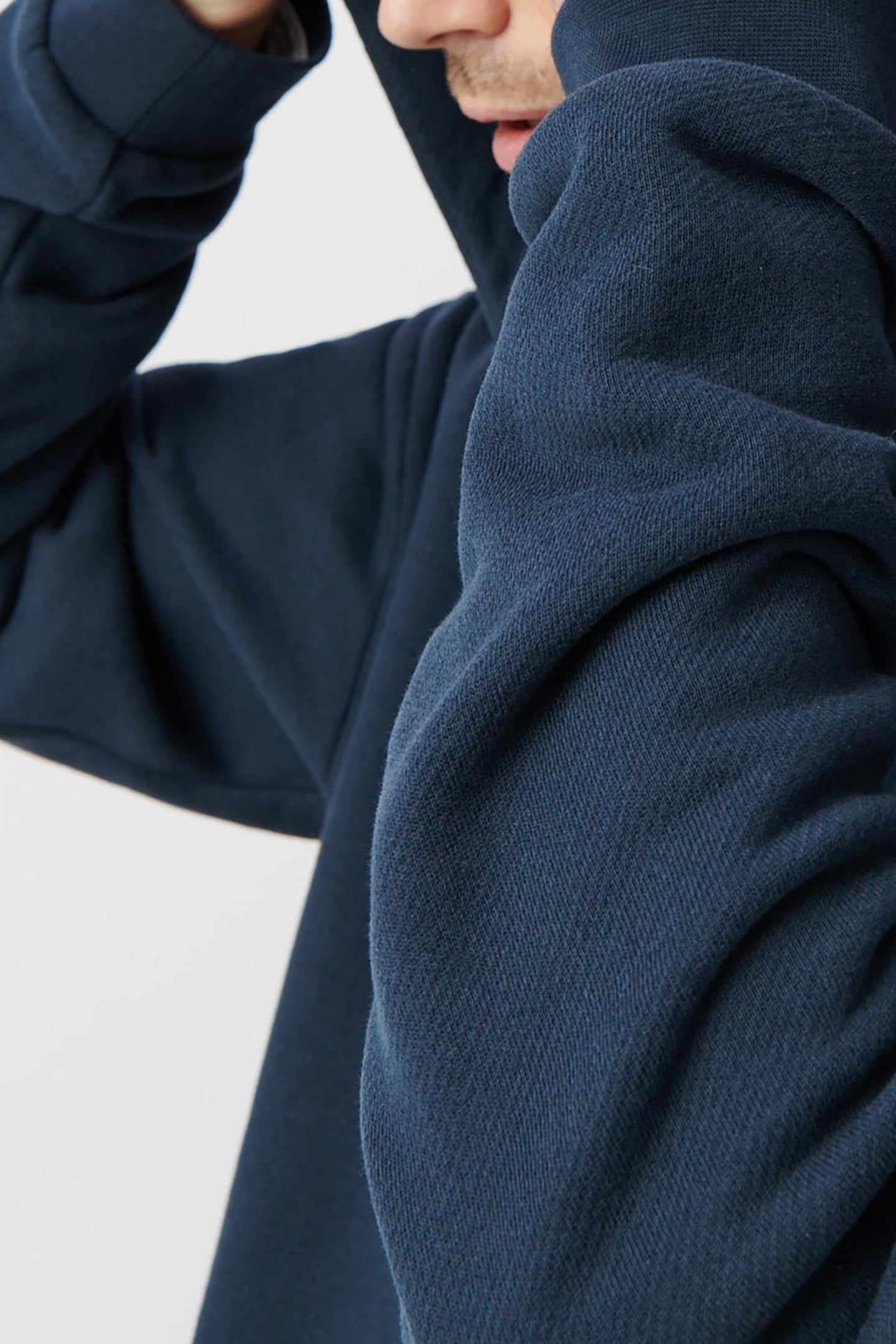 INK HOODIE WITH ZIPPED COLLAR 5