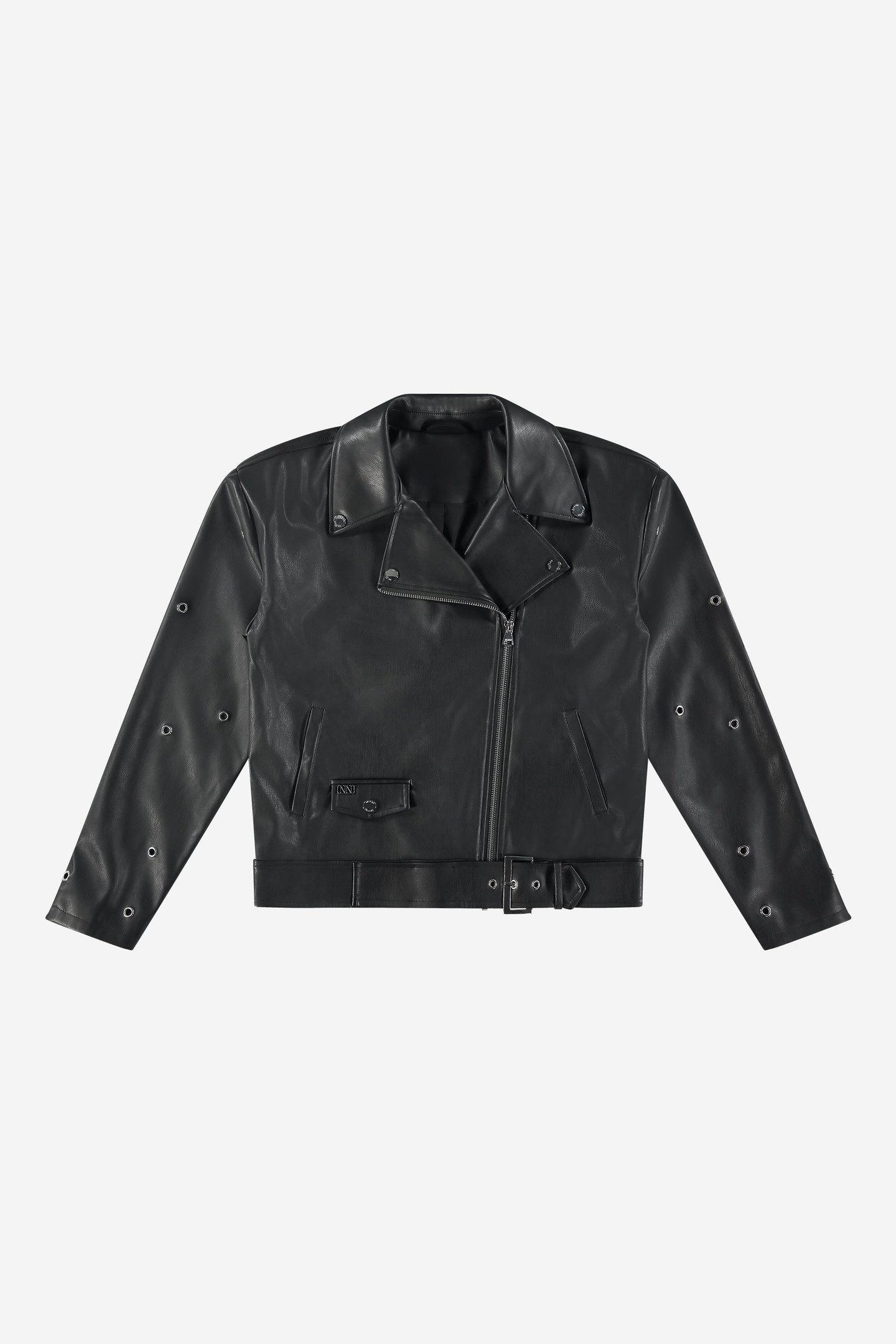EYELET BIKER JACKET BLACK 2