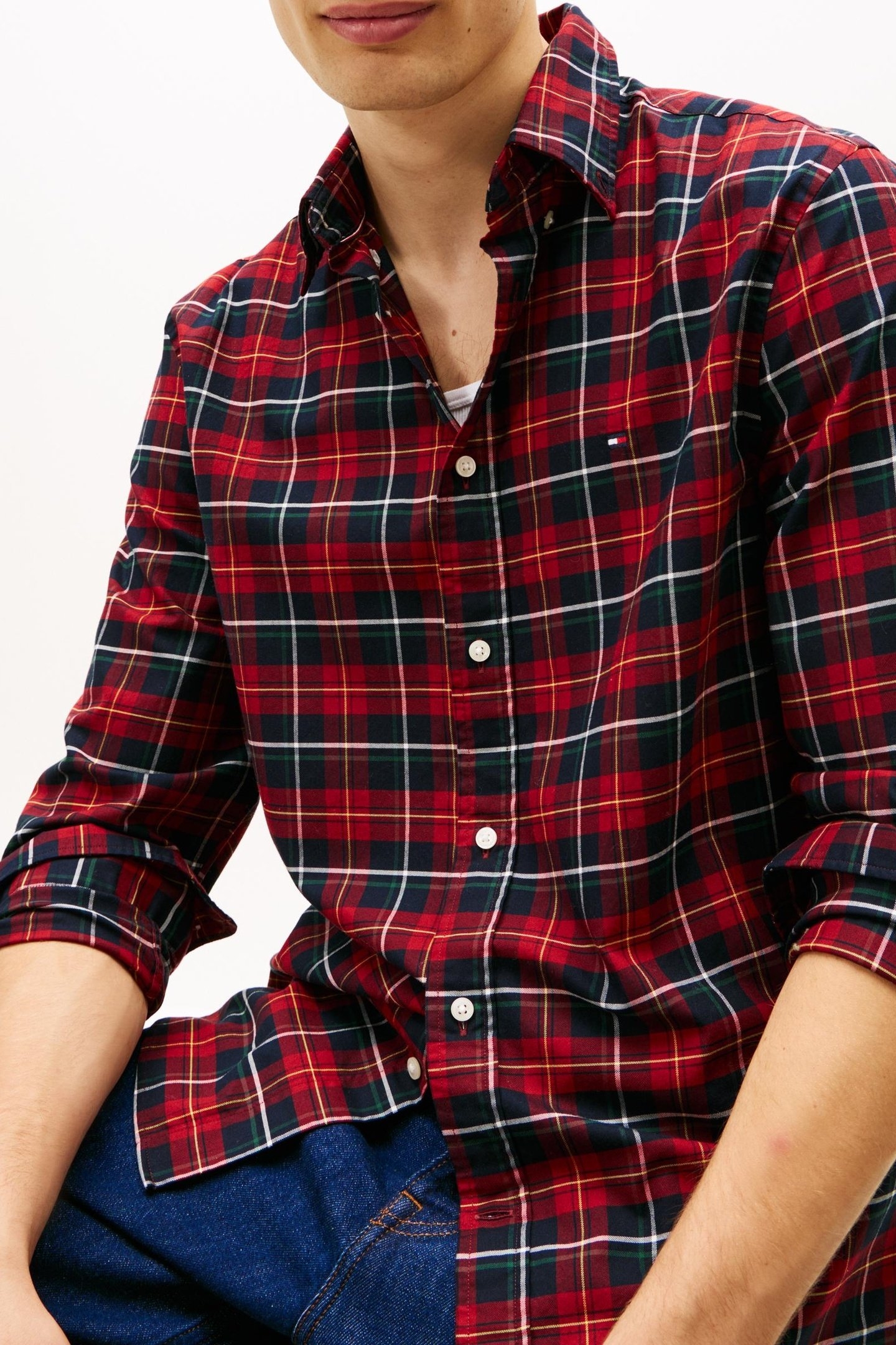 MERCERIZED TARTAN REGULAR FIT SHIRT REGATTA RED 5