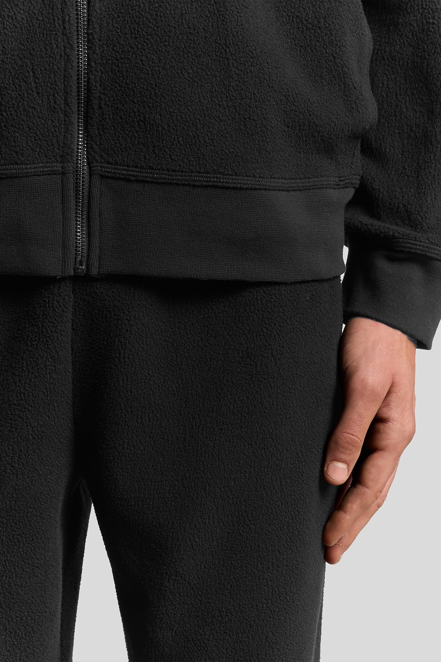 POLAR FLEECE TRACK PANT JET BLACK 4