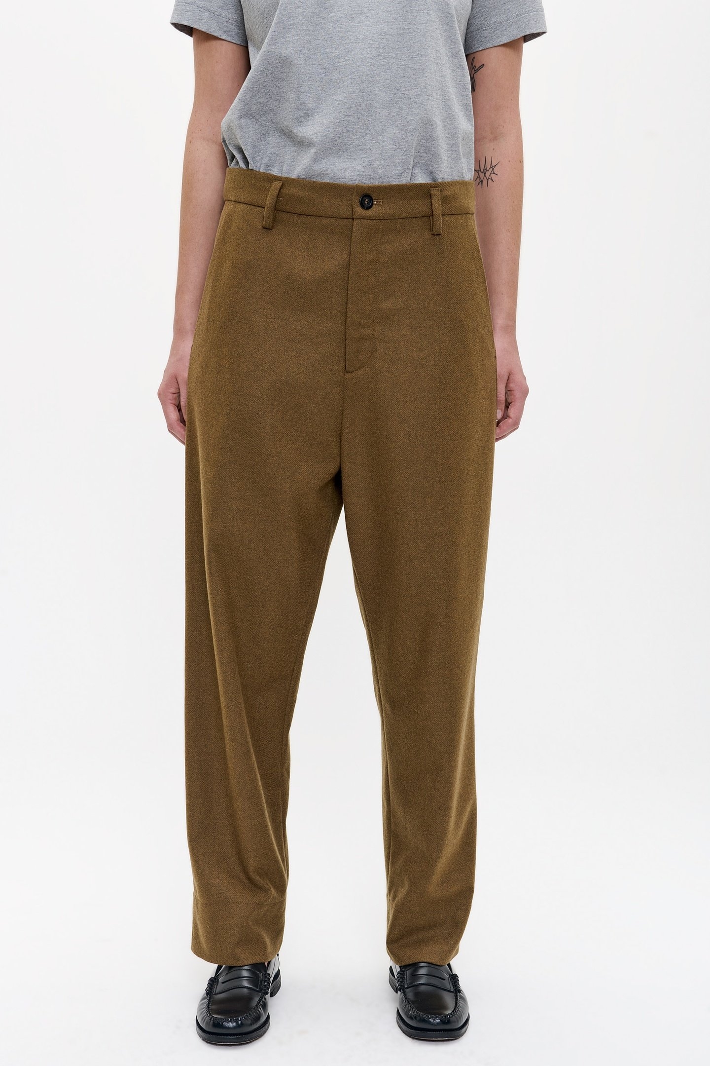 RECYCLED WOOL SOHO PANTS BRONZE 2