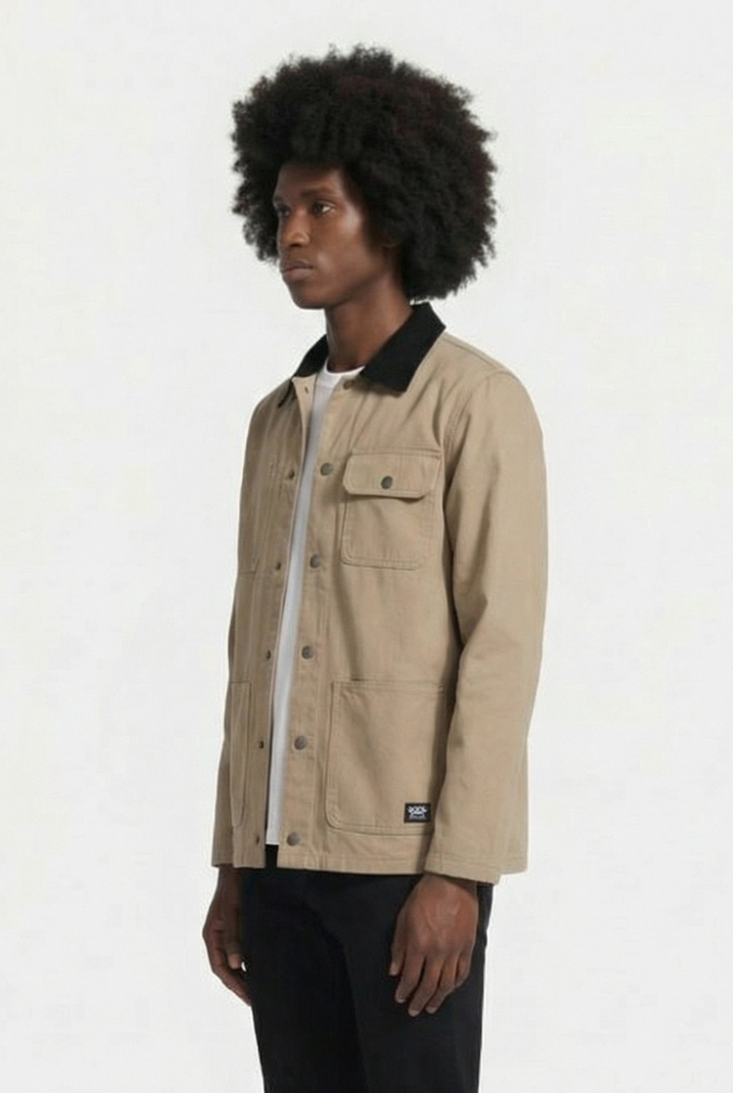 MN DRILL CHORE COAT MILITARY KHAKI 3