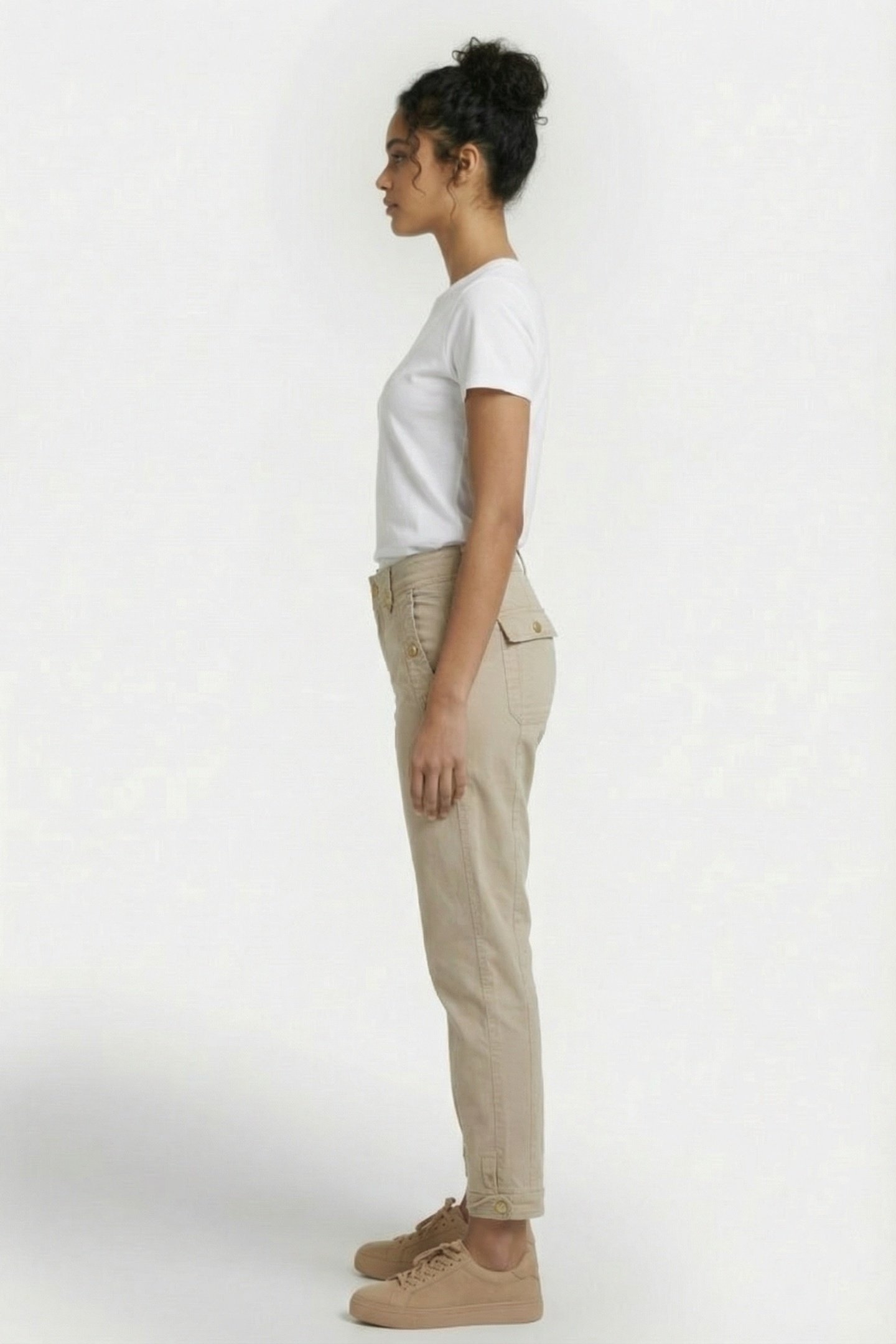 TAPERED FIT PANTS ROUGH TWILL DUNE 3
