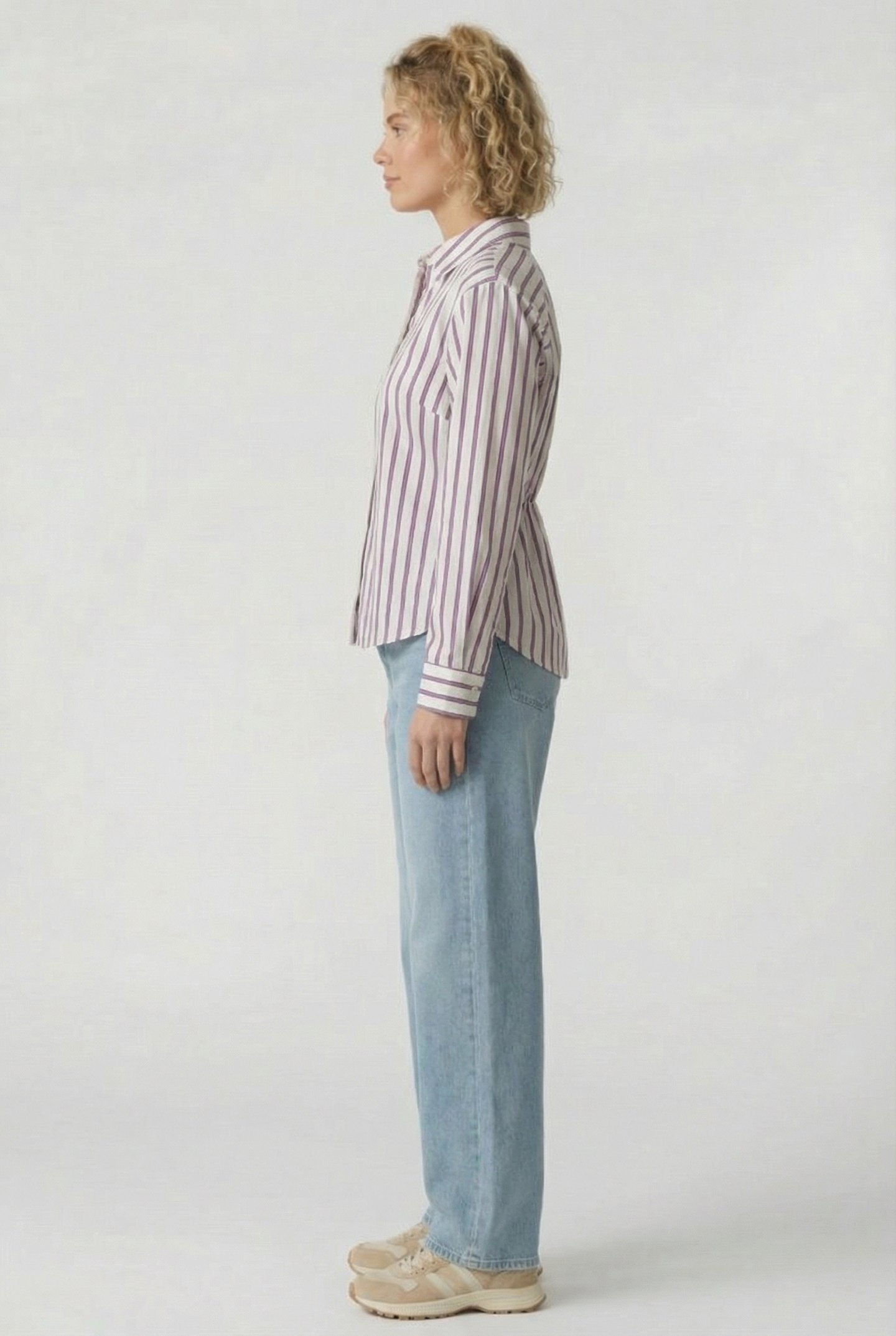 BLOUSE STRIPED POPLIN CREAM 3