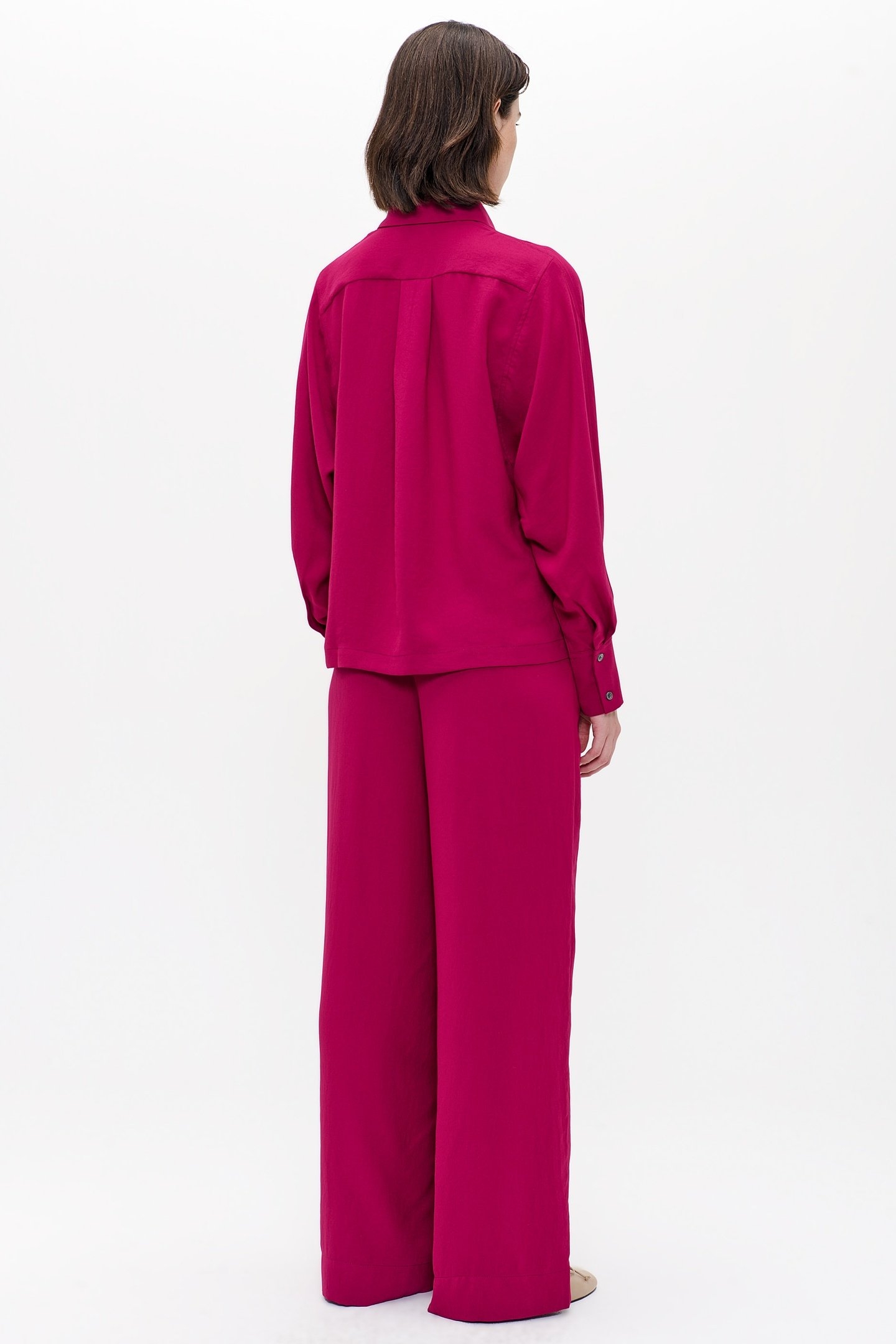 FLUID BAT-SLEEVE SHIRT DEEP PLUM 4