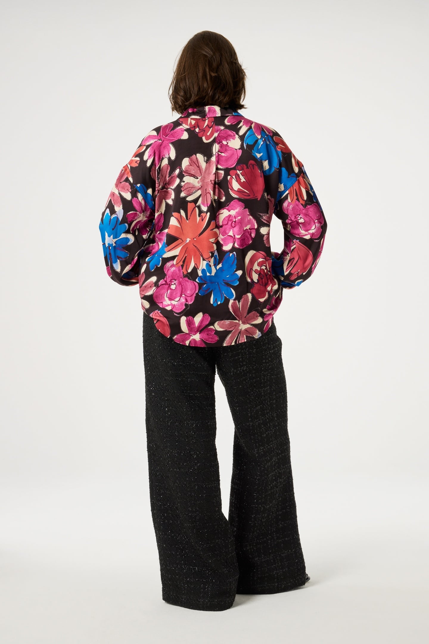 GABRIEL BLOUSE BLACK/BRIGHT BLUE 3