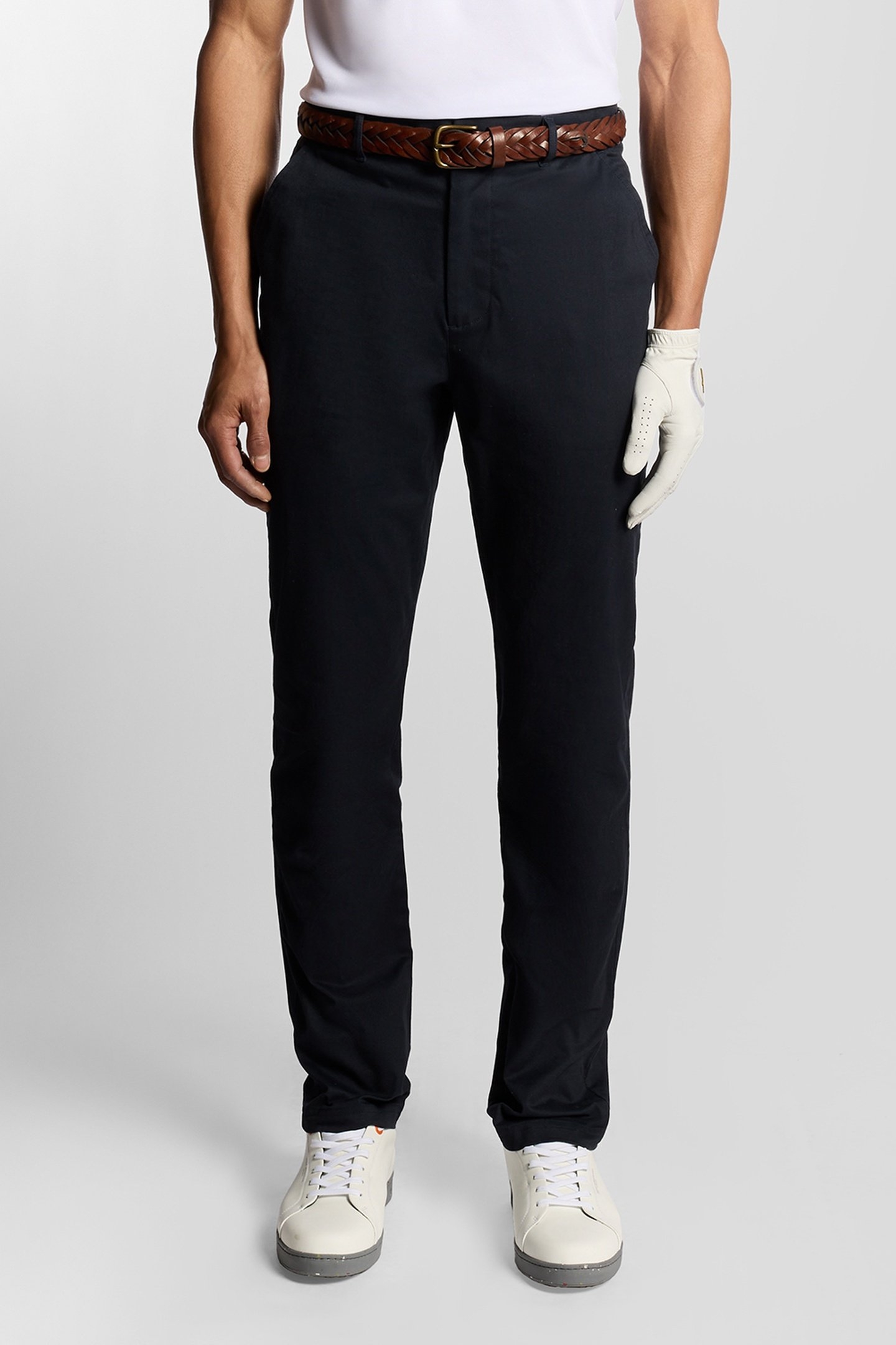 COURSE STRETCH CHINO TROUSERS DARK NAVY 1