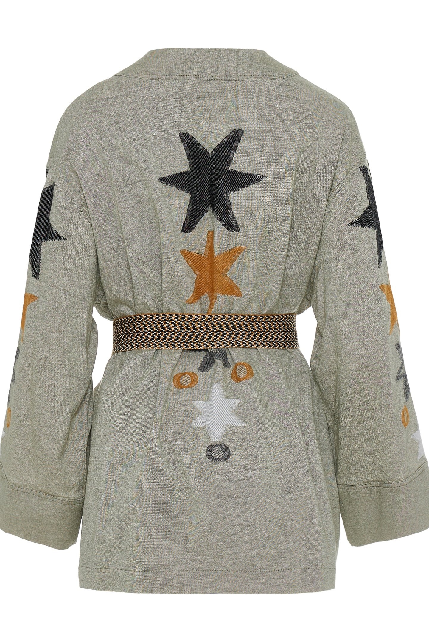 STARS JACKET JACQUARD WITH BELT KHAKI 2