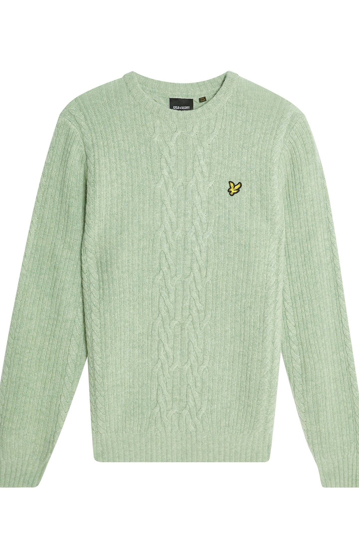 RIBBED CABLE KNIT JUMPER COLD MINT MARL 4