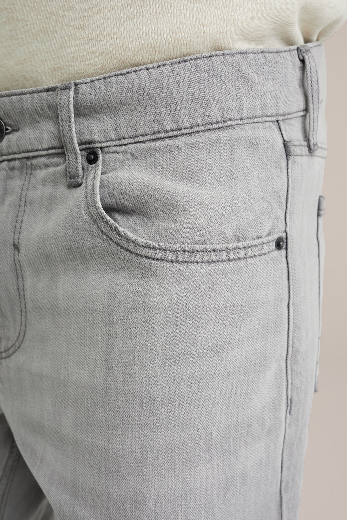 5-POCKET MID WAIST LIGHT GREY 5