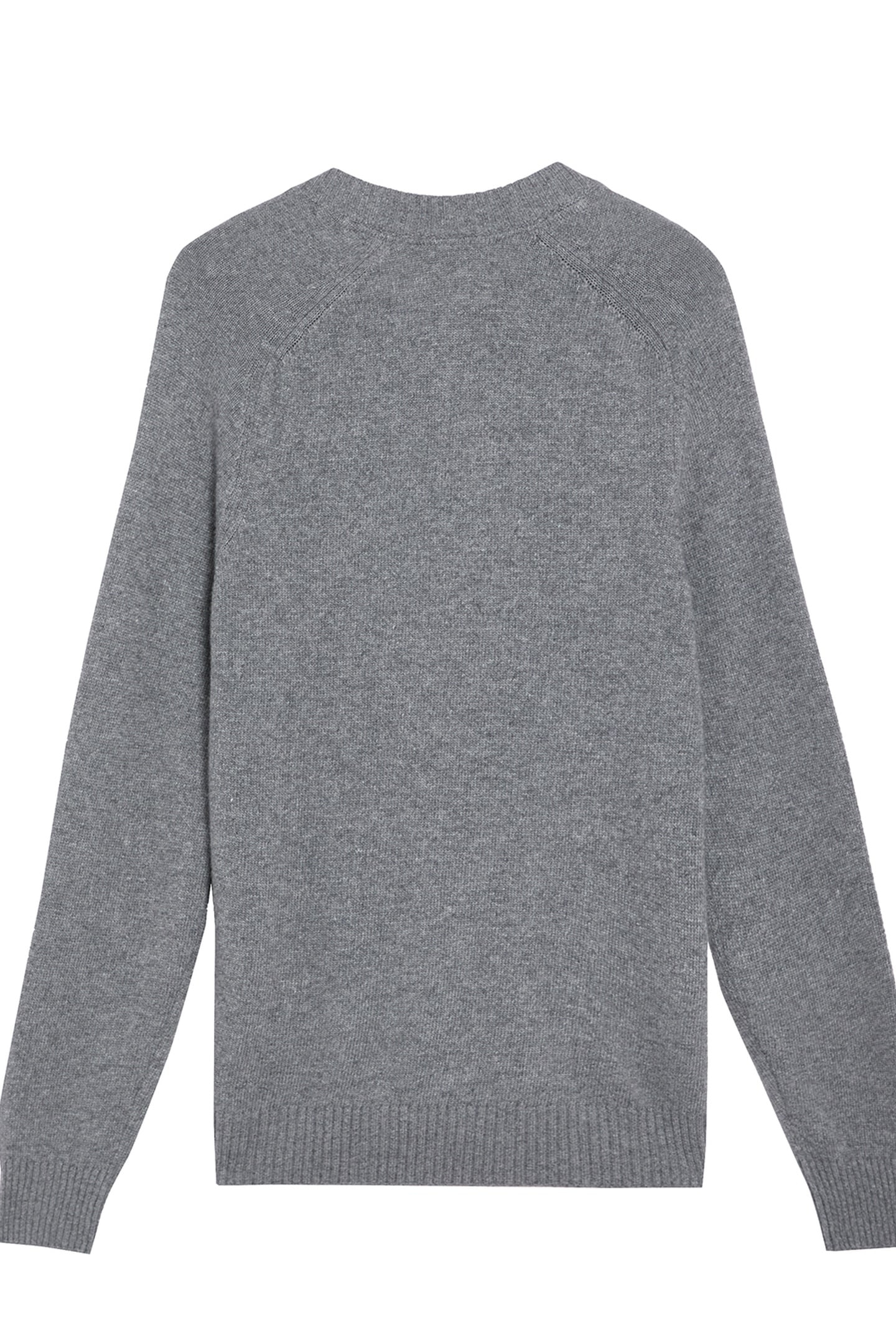 SADDLE SLEEVE V NECK JUMPER GREY HEATHER 5