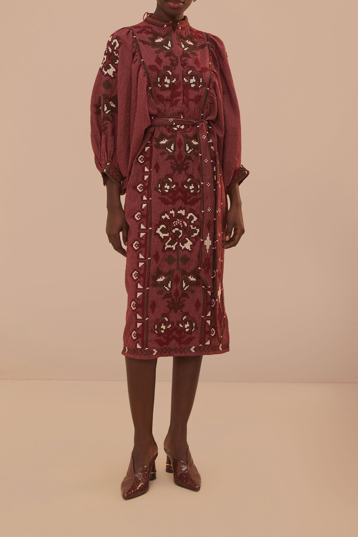 TOUCANS SCARF CROSS STITCH EMBROIDERED LONG SLEEVE 1