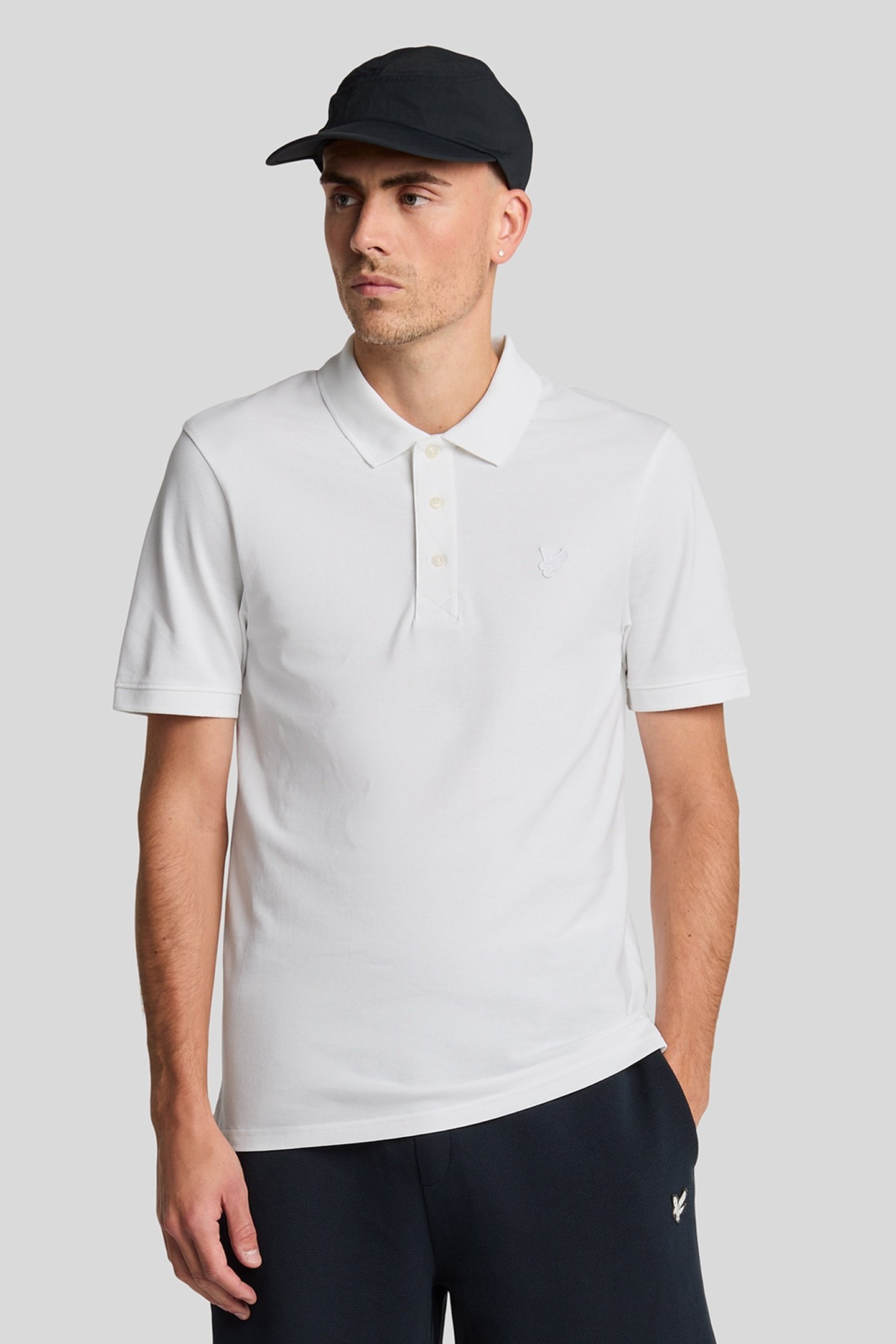 TONAL EAGLE POLO SHIRT WHITE 1