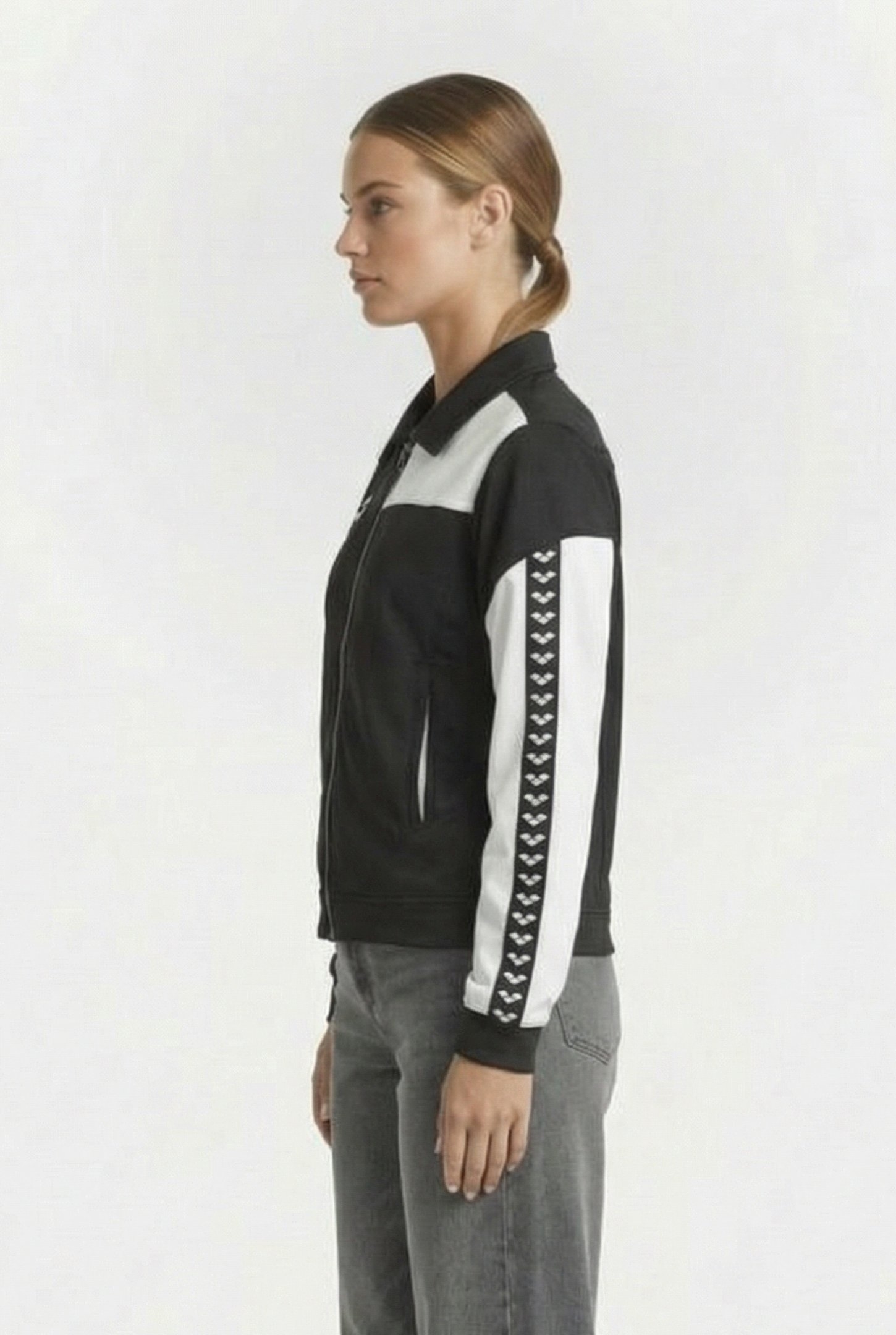 UNISEX DENIM JACKET BLACK WHITE 5