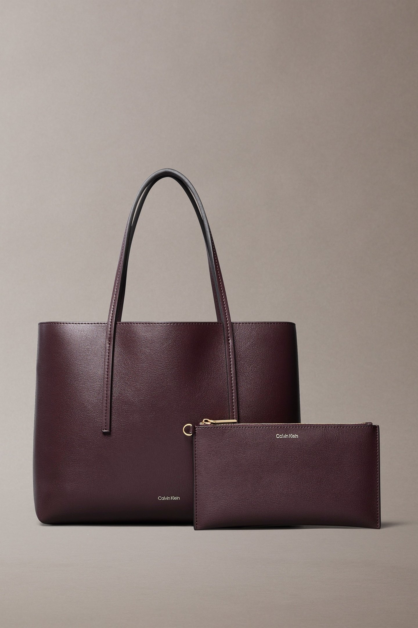 FOIL LOGO SMALL TOTE FUDGE/ESPRESSO 1