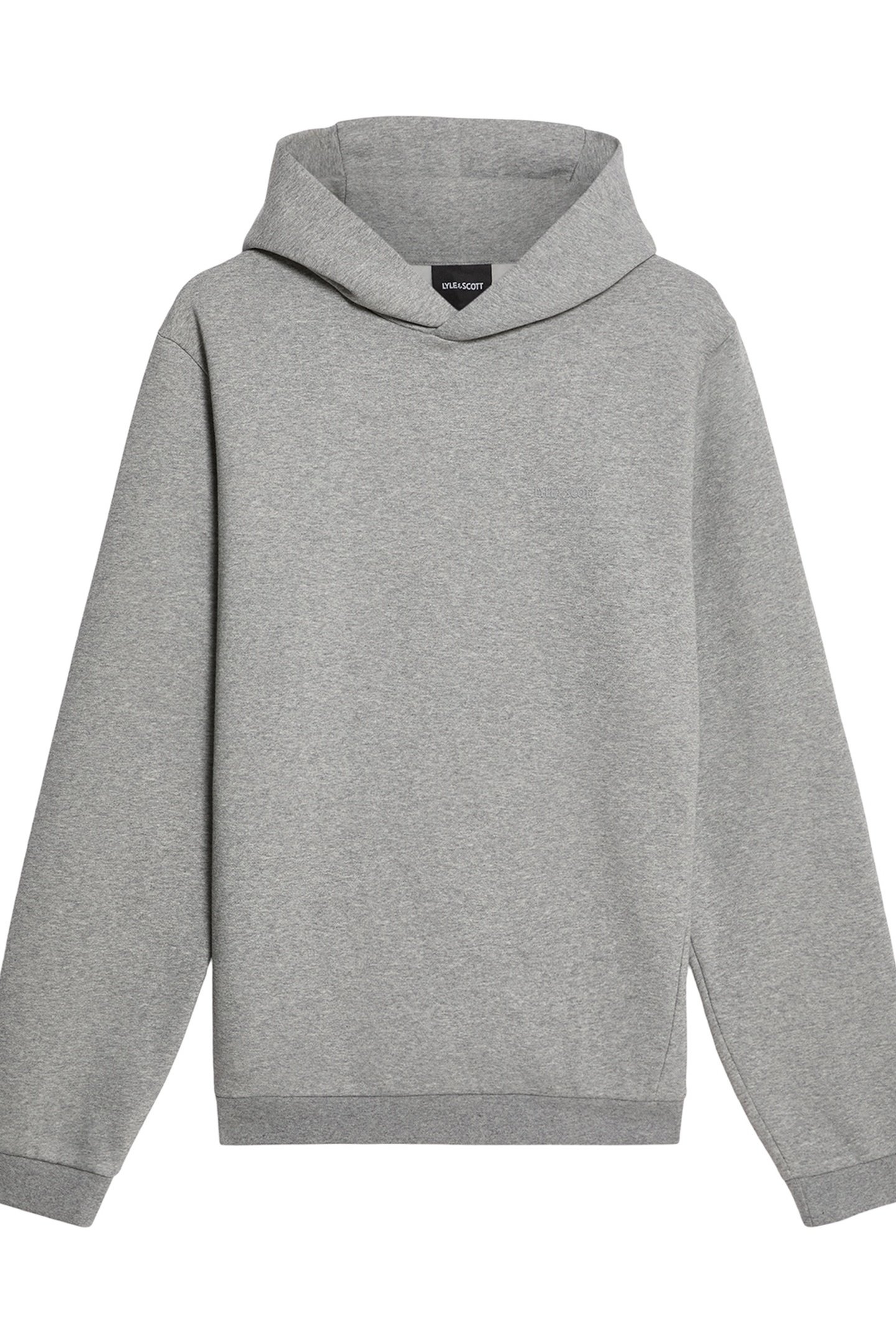 LOGO BRUSHBACK PULLOVER HOODIE MID GREY MARL 4