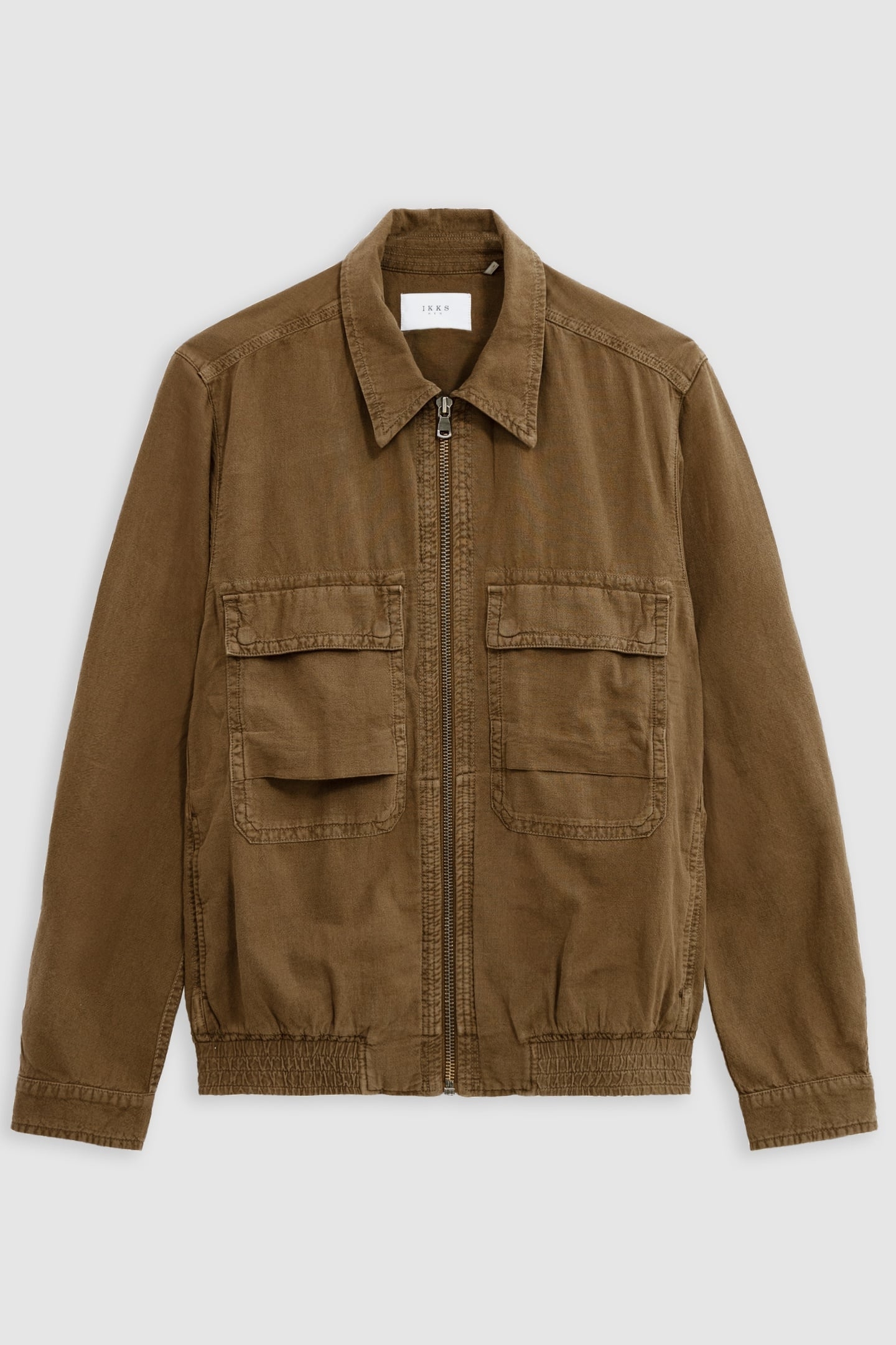 BRONZE COTTON LINEN ARMY-STYLE JACKET 5