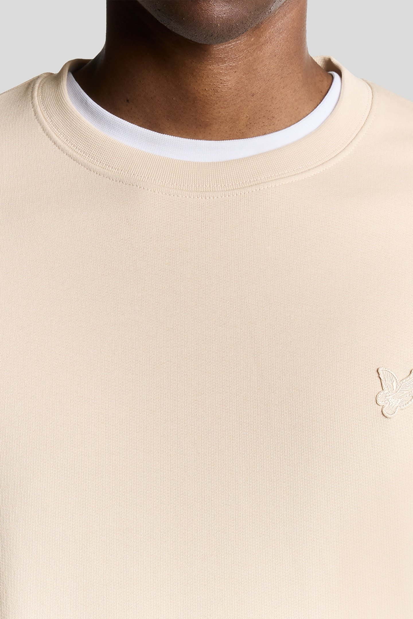 SUPERFINE CREW NECK SWEATSHIRT PINK TINT 5