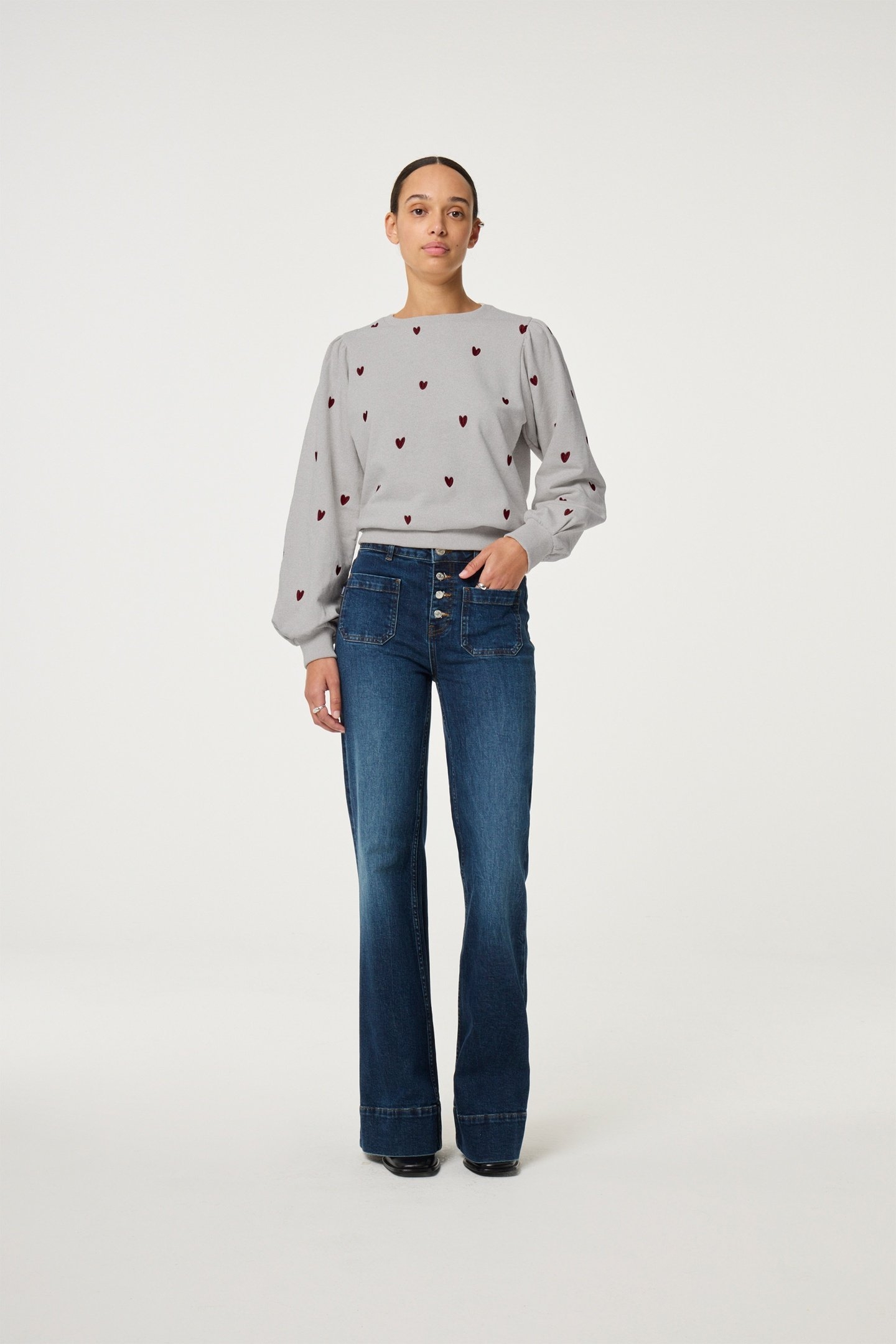 DINA SWEATER GREY MELANGE 2