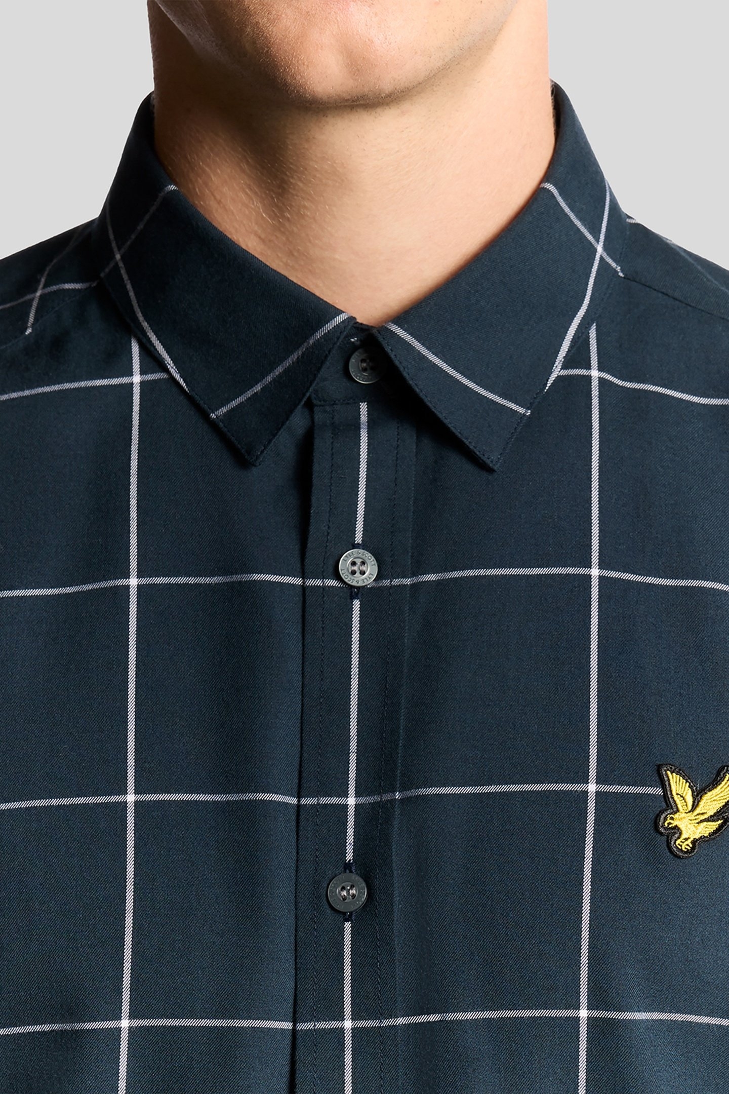 WINDOW PANE CHECK SHIRT DARK NAVY/WHITE 5
