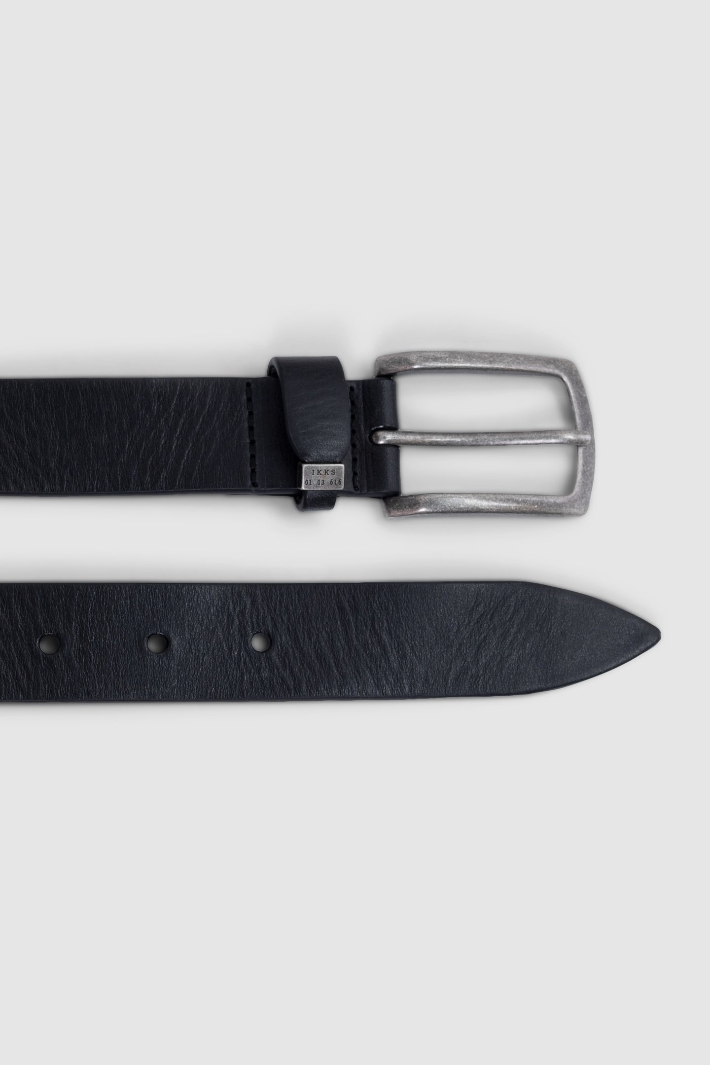 BLACK LEATHER BELT 2