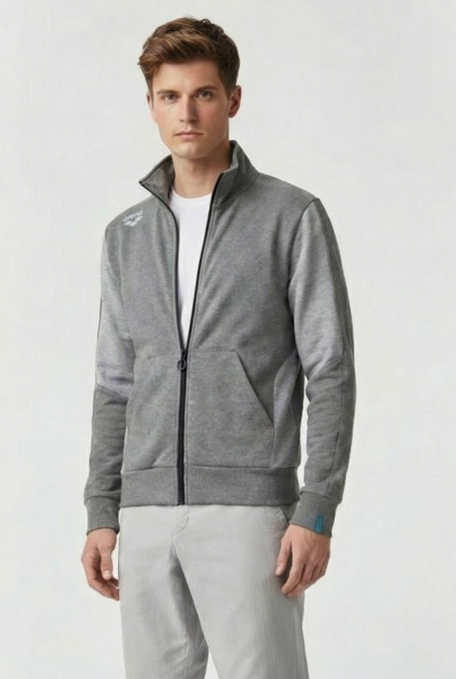 UNISEX TE F/Z JACKET DARK GREY MELANGE 1